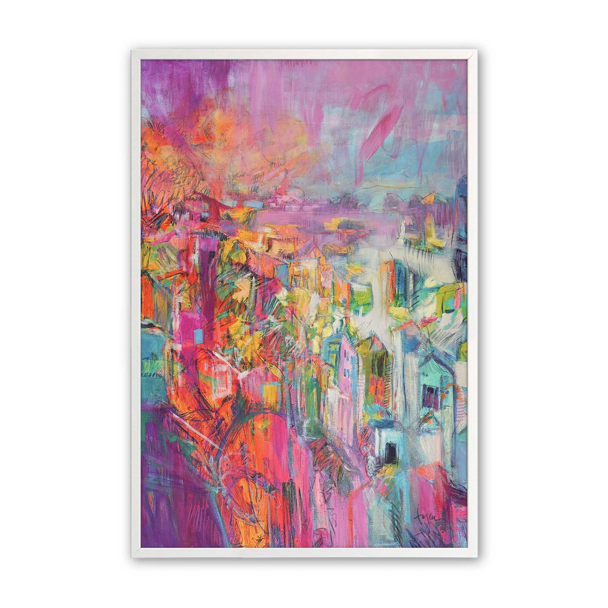 [Color:Opaque White], Picture of art in a Opaque White frame