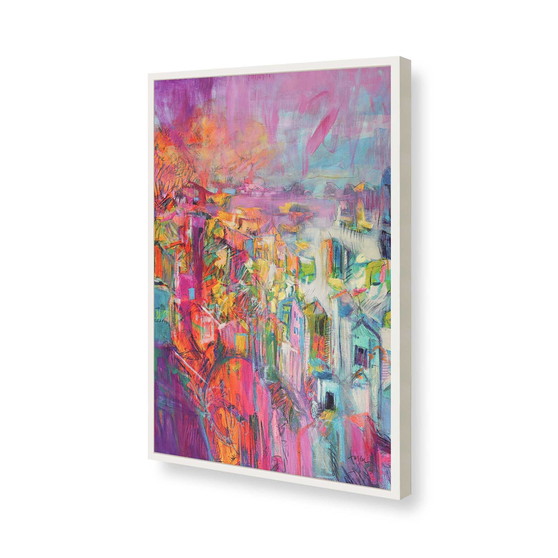 [Color:Opaque White], Picture of art in a Opaque White frame of the corner