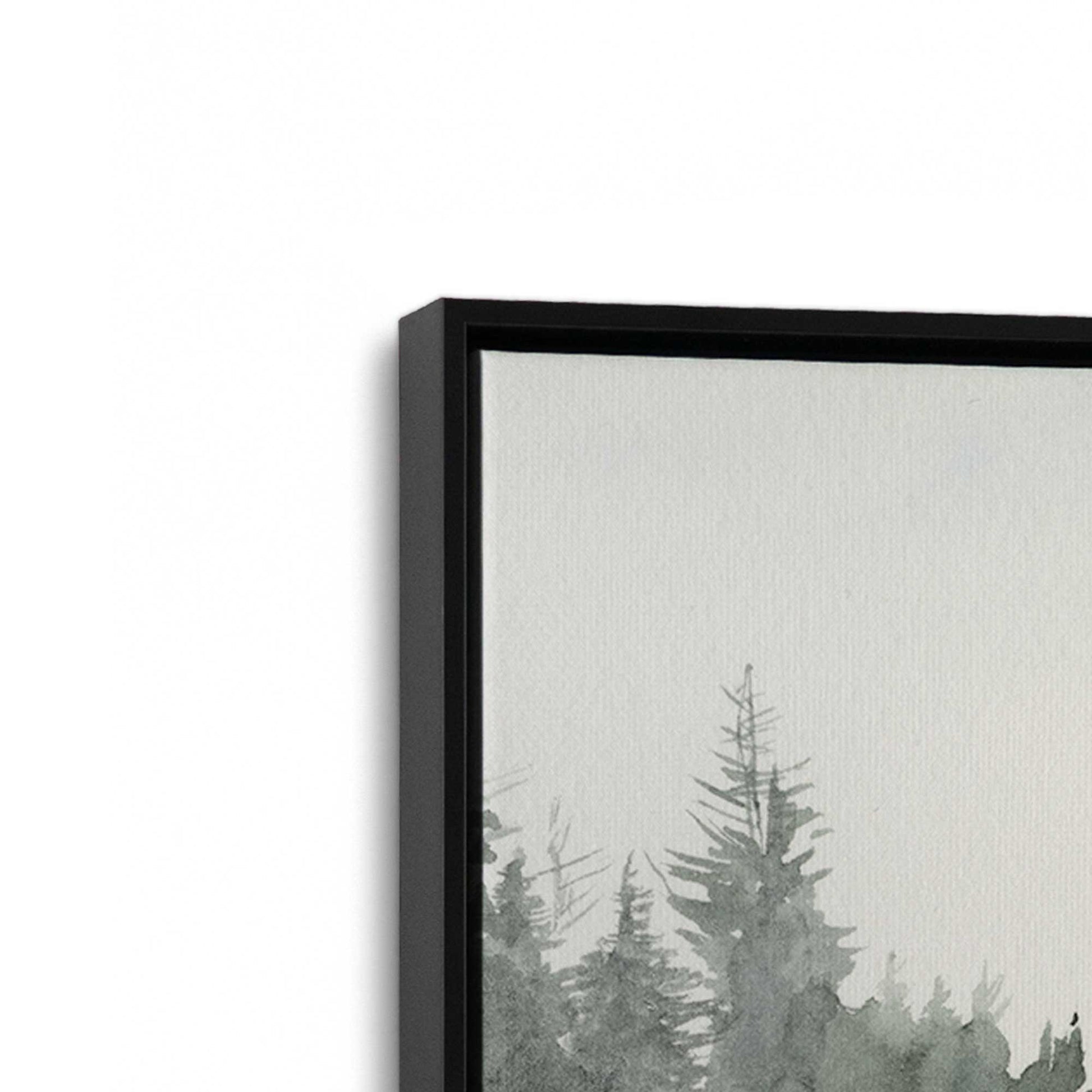 [Color:Satin Black], Picture of art in a Satin Black frame at an angle