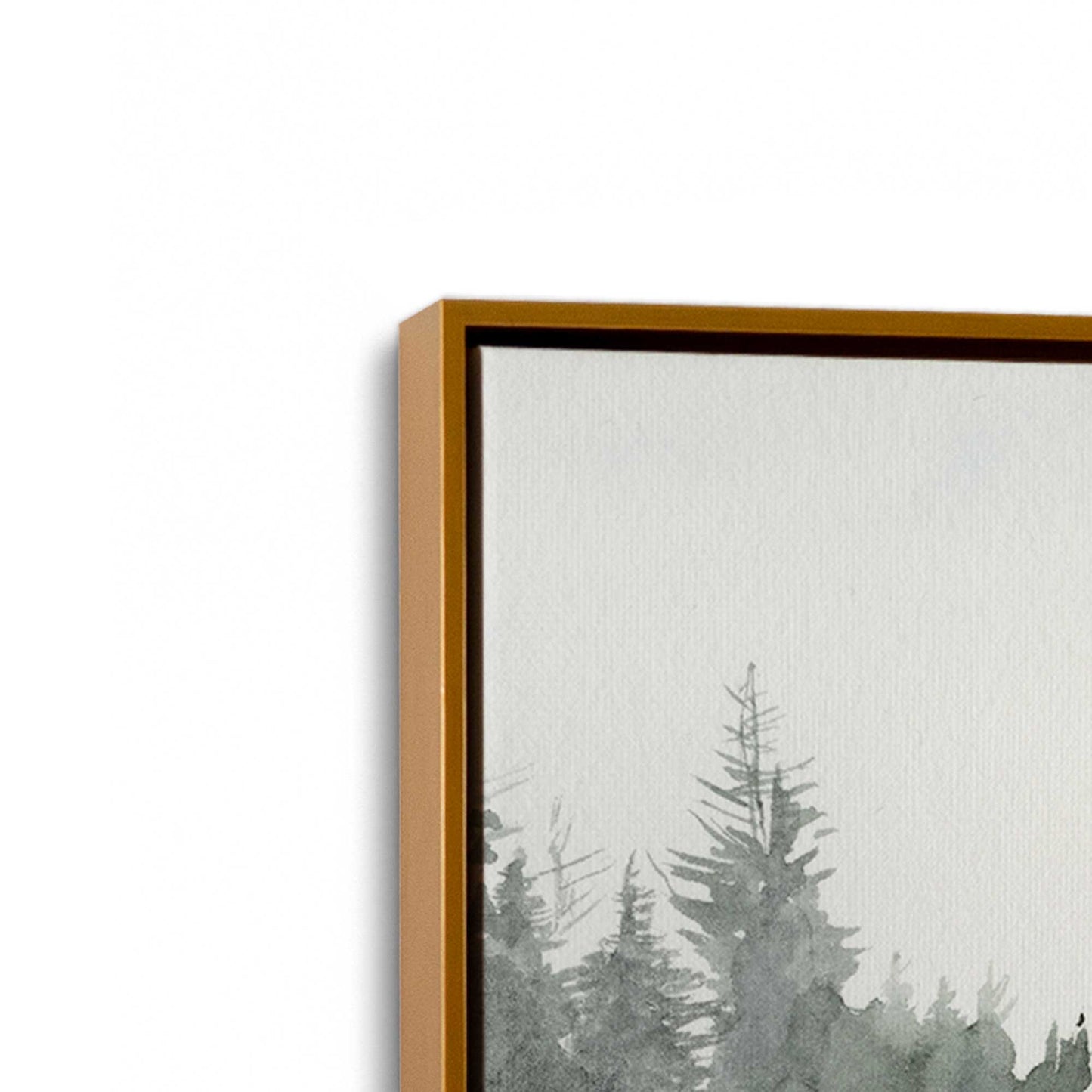 [Color:Polished Gold], Picture of art in a Polished Gold frame at an angle