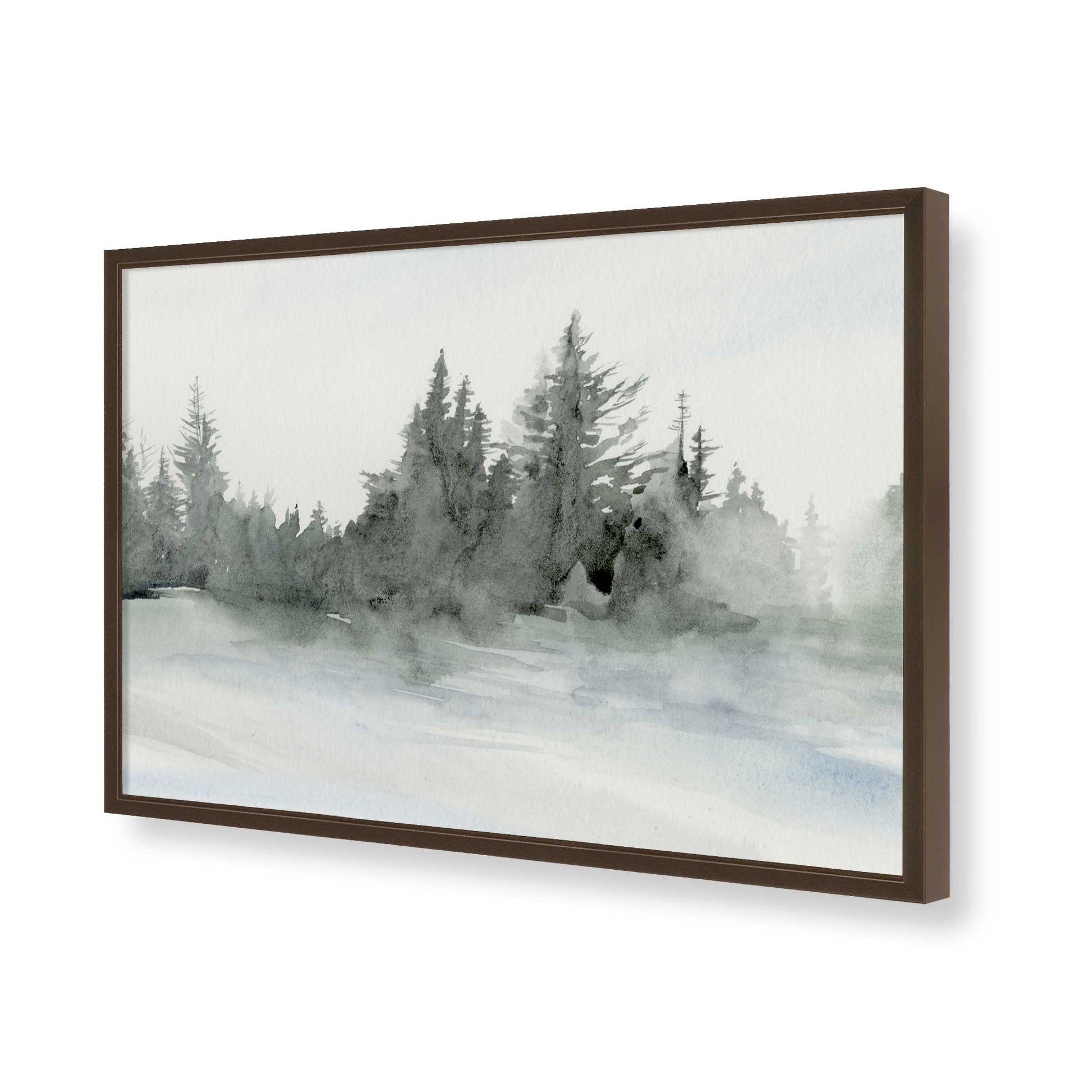 [Color:Brown], Picture of art in a Brown frame of the corner
