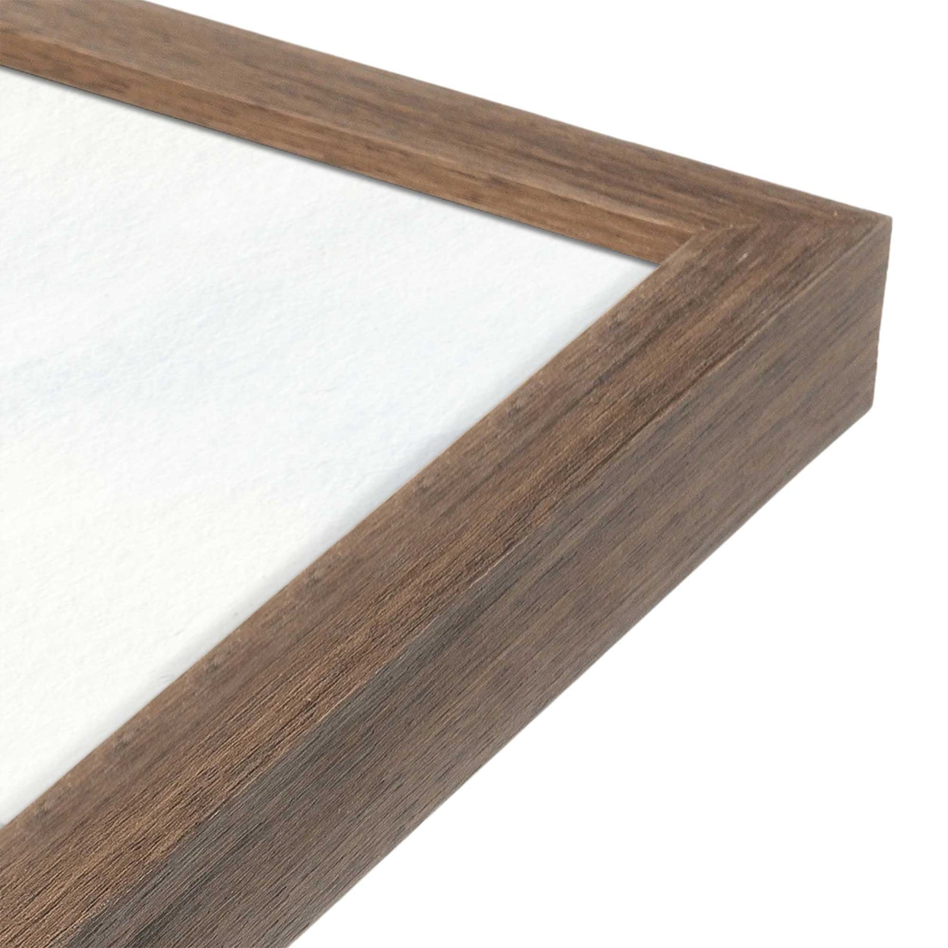 [Color:Walnut], Picture of art in a Walnut frame at an angle