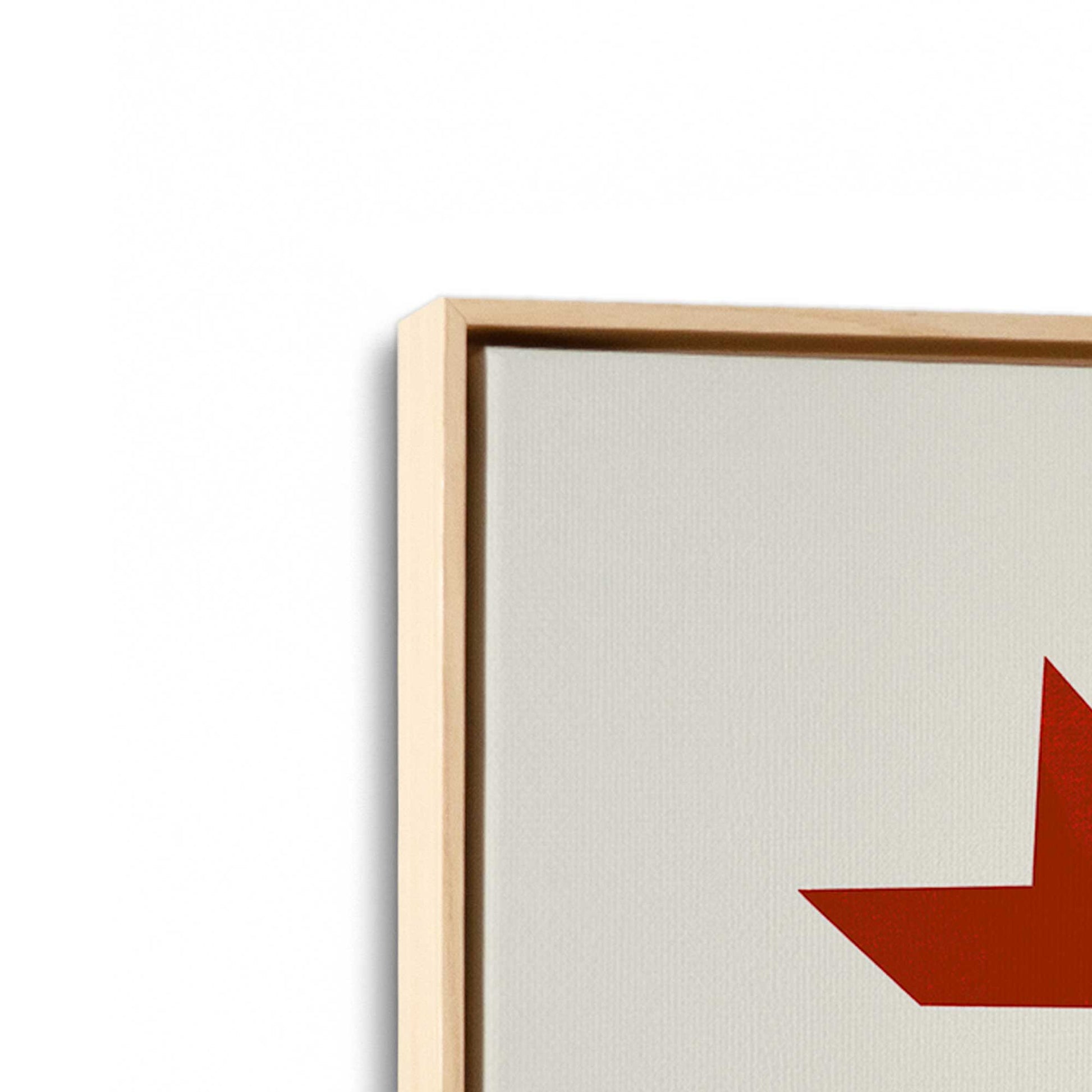 [Color:American Maple], Picture of art in a American Maple frame at an angle