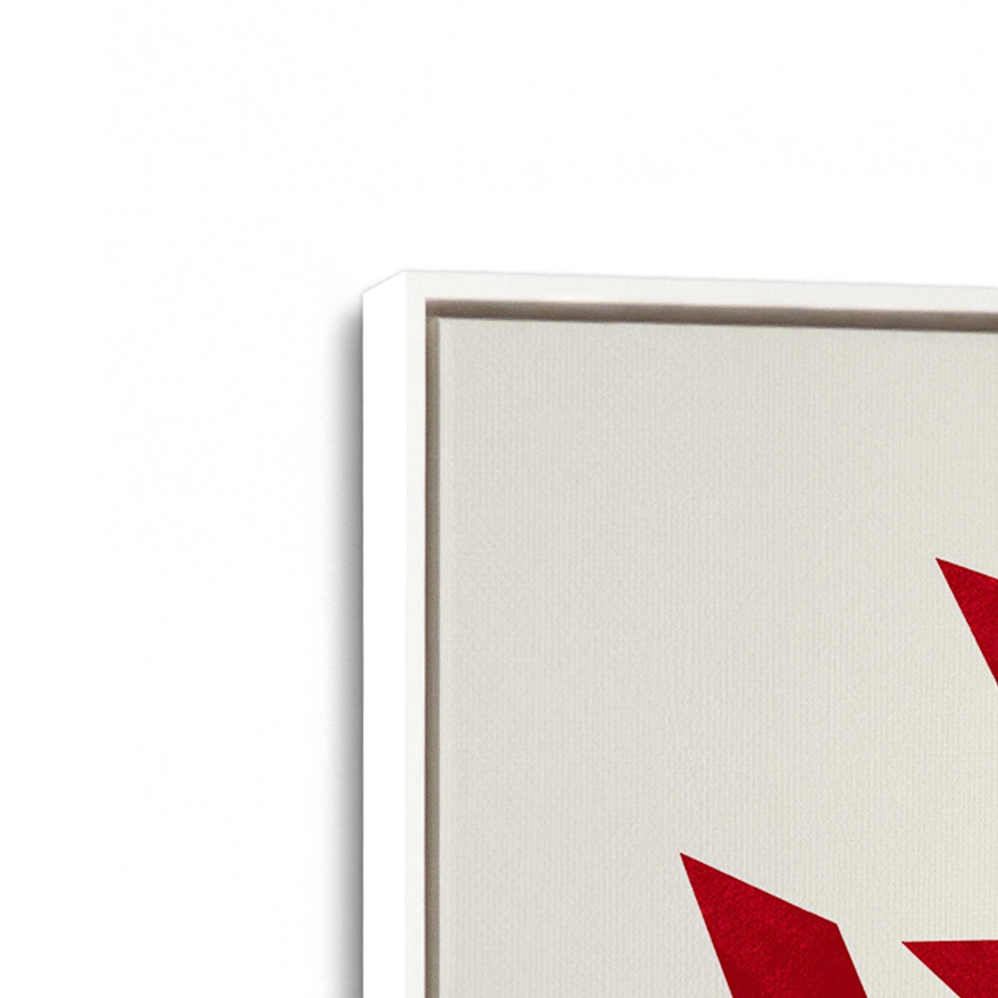 [Color:Opaque White], Picture of art in a White frame at an angle