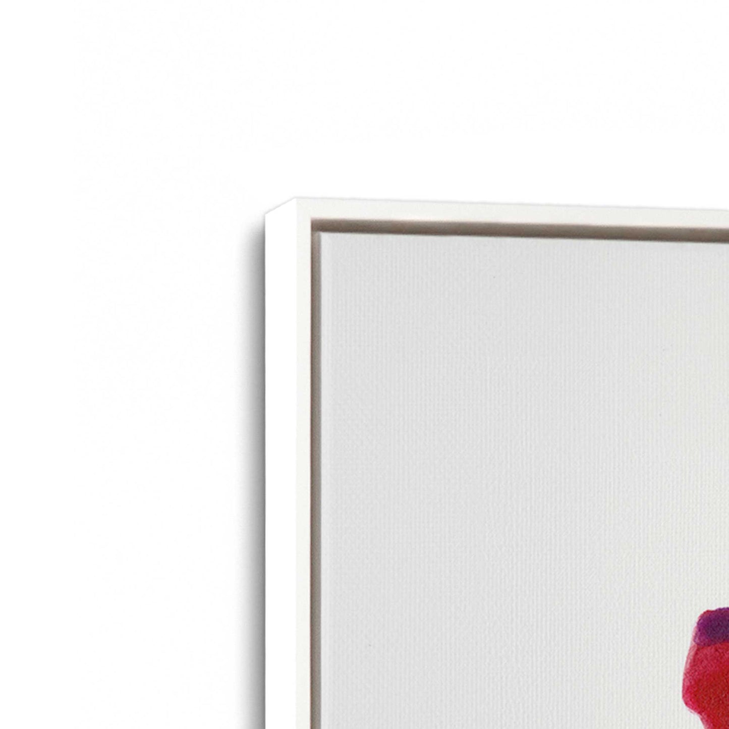 [Color:Opaque White], Picture of art in a White frame at an angle