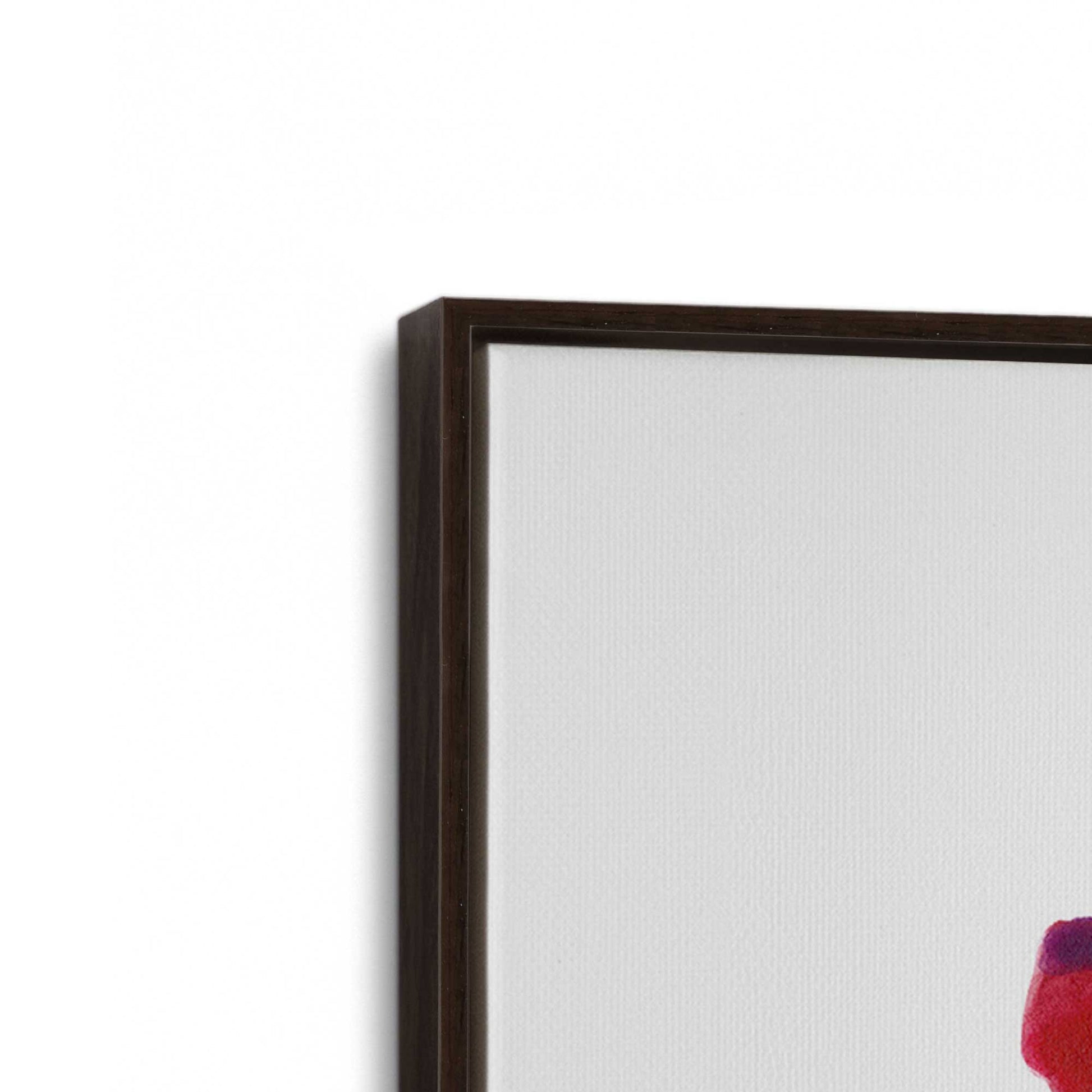 [Color:Espresso], Picture of art in a Espresso frame at an angle