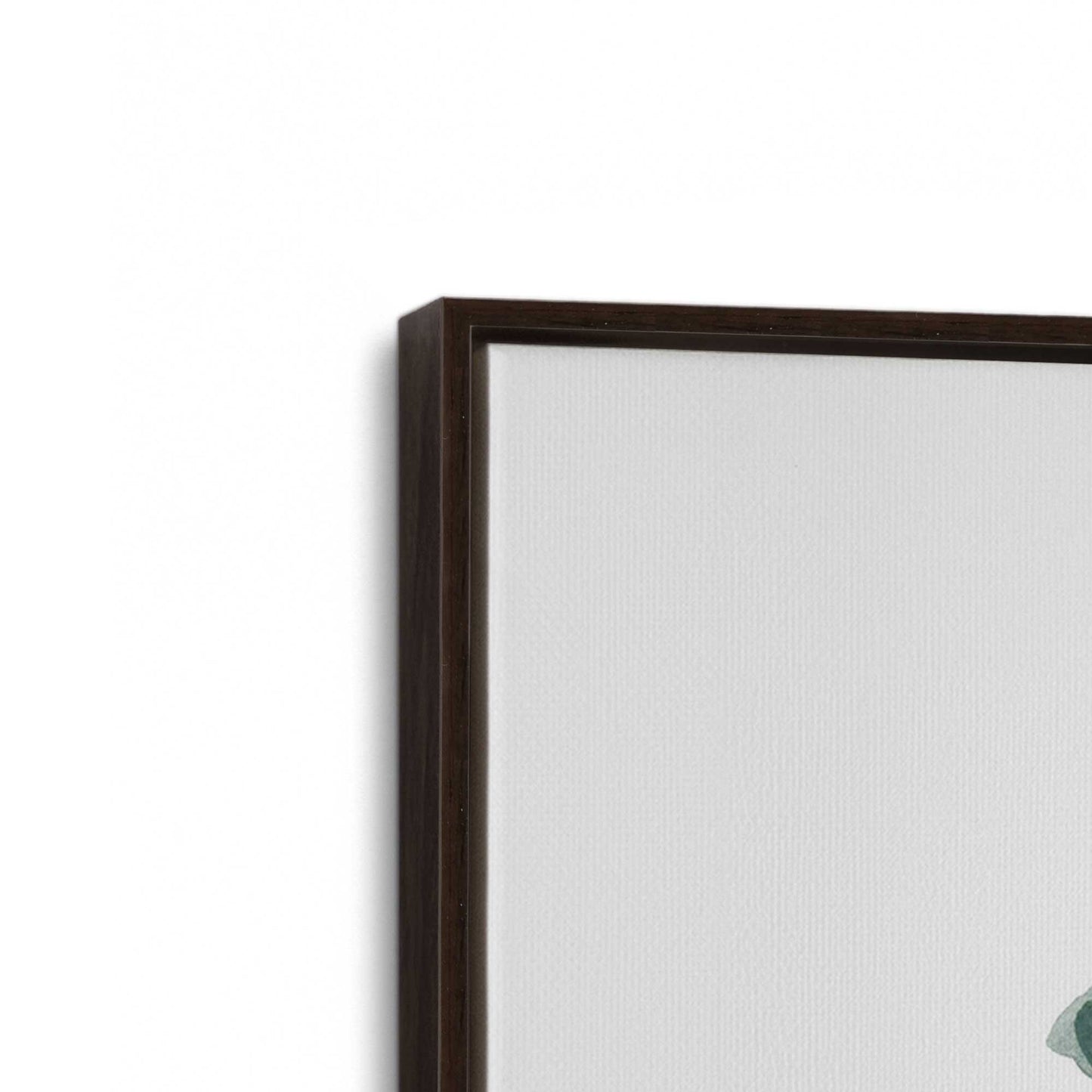 [Color:Espresso], Picture of art in a Espresso frame at an angle