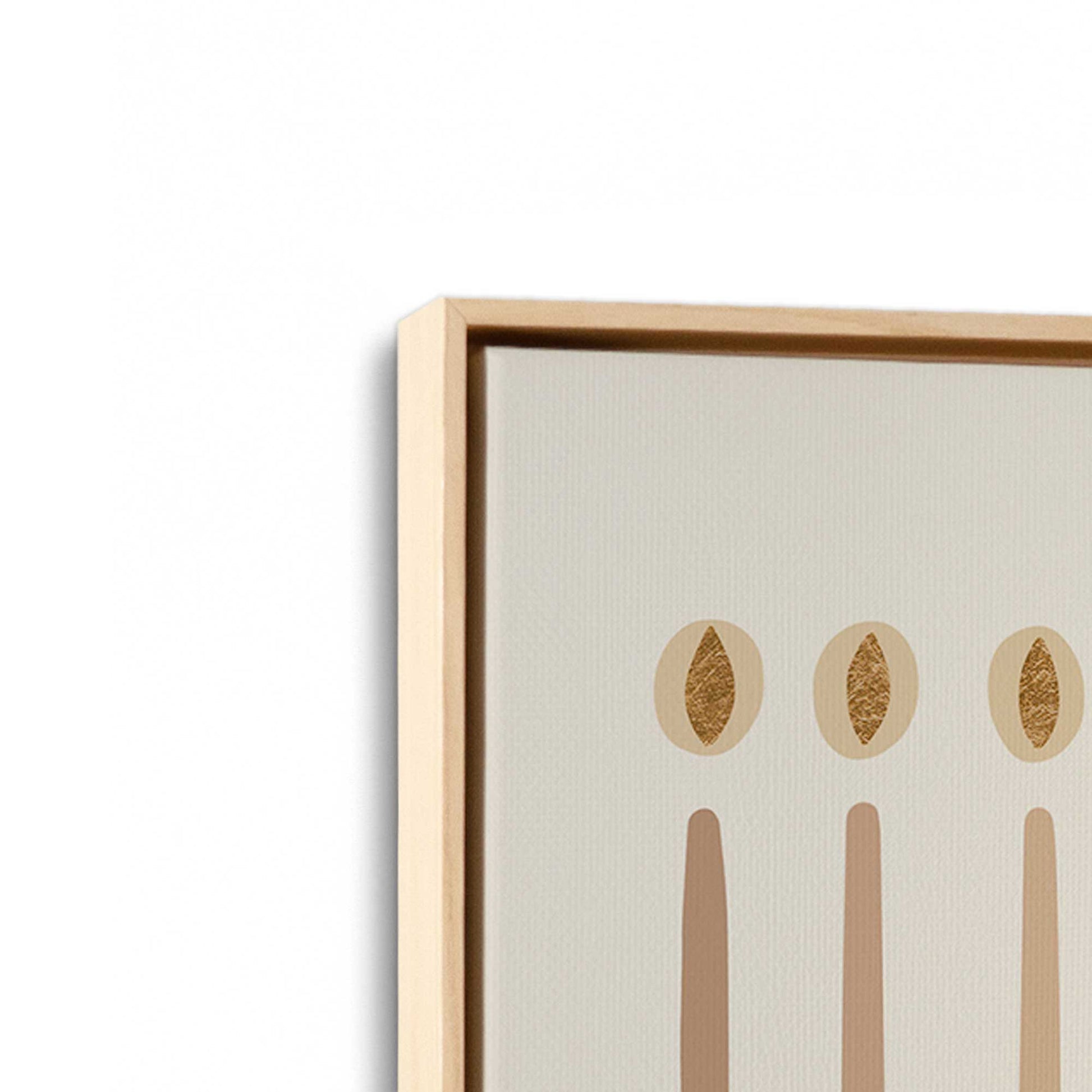 [Color:American Maple], Picture of art in a American Maple frame at an angle