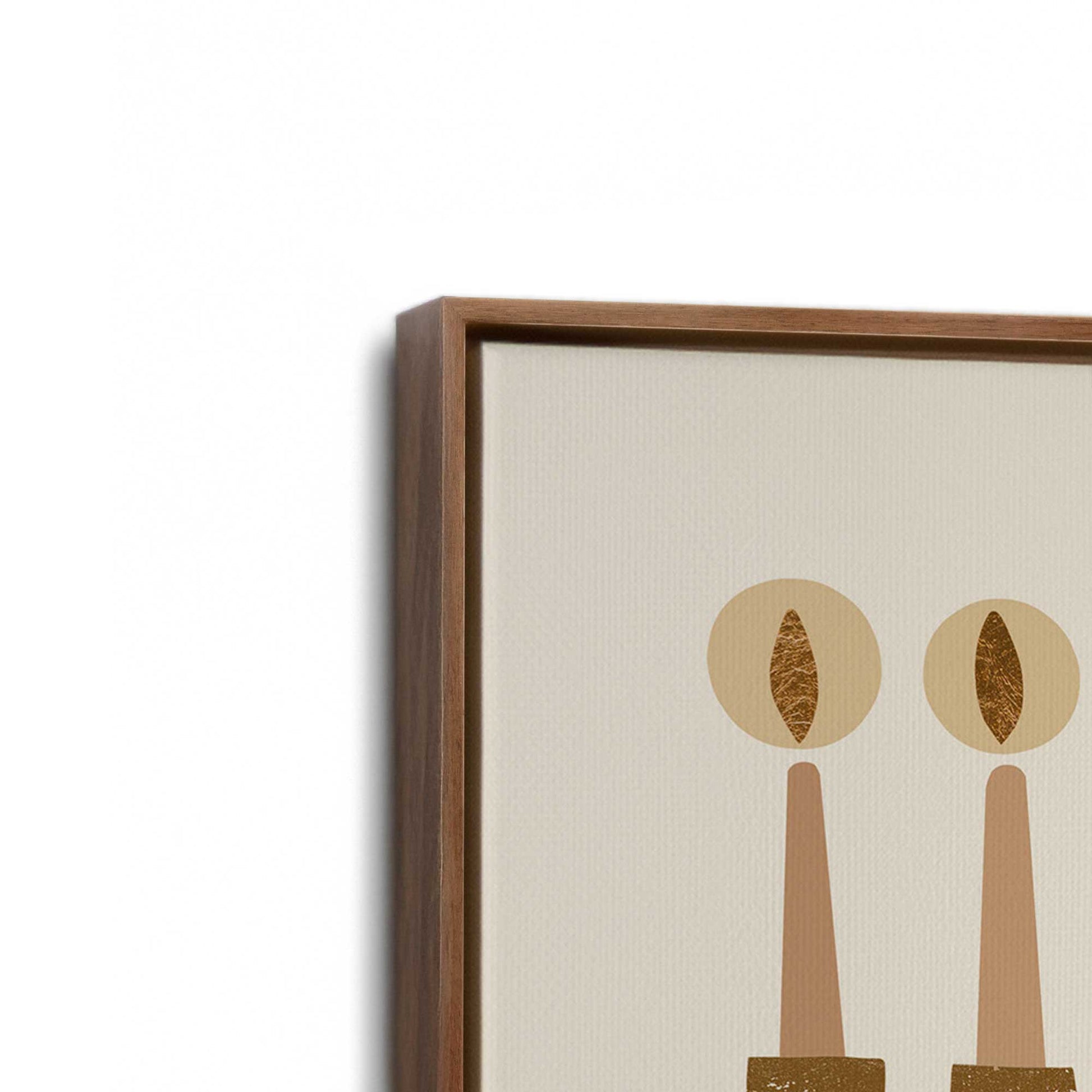 [Color:Walnut], Picture of art in a Walnut frame at an angle