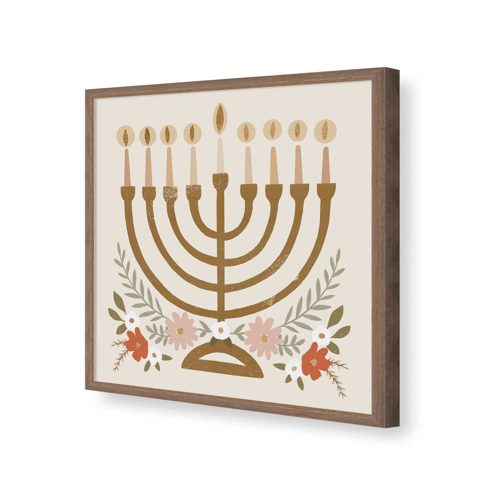 [Color:Walnut], Picture of art in a Walnut frame of the corner