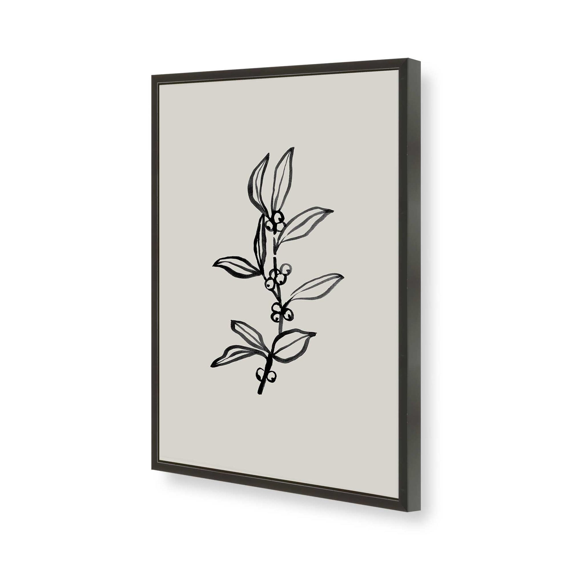 [Color:Satin Black], Picture of art in a Satin Black frame of the corner