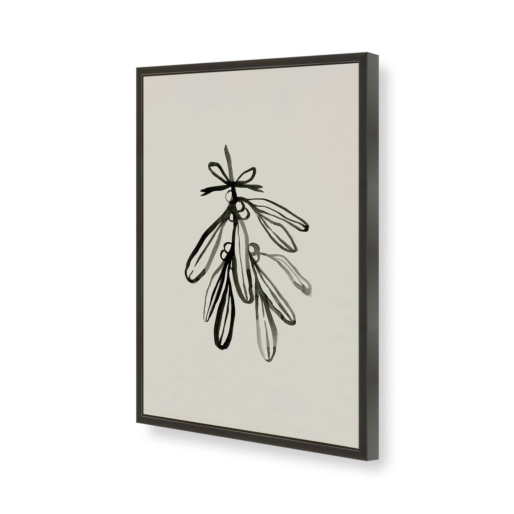 [Color:Satin Black], Picture of art in a Satin Black frame of the corner