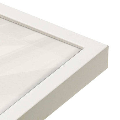 [Color:Opaque White], Picture of art in a Opaque White frame at an angle