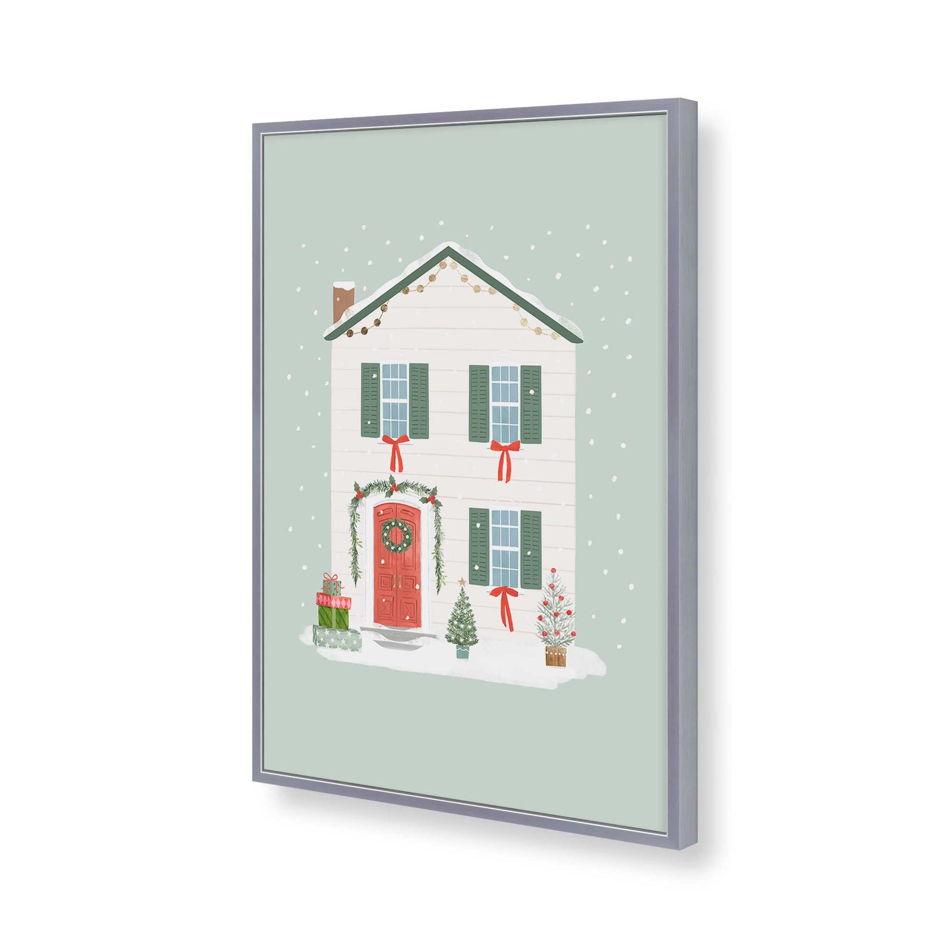 [Color:Polished Chrome], Picture of art in a Polished Chrome frame of the corner