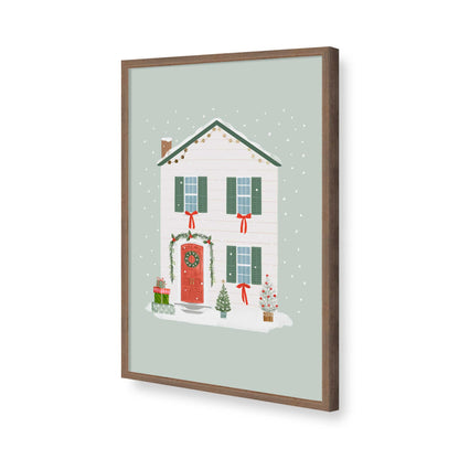 [Color:Walnut], Picture of art in a Walnut frame of the corner