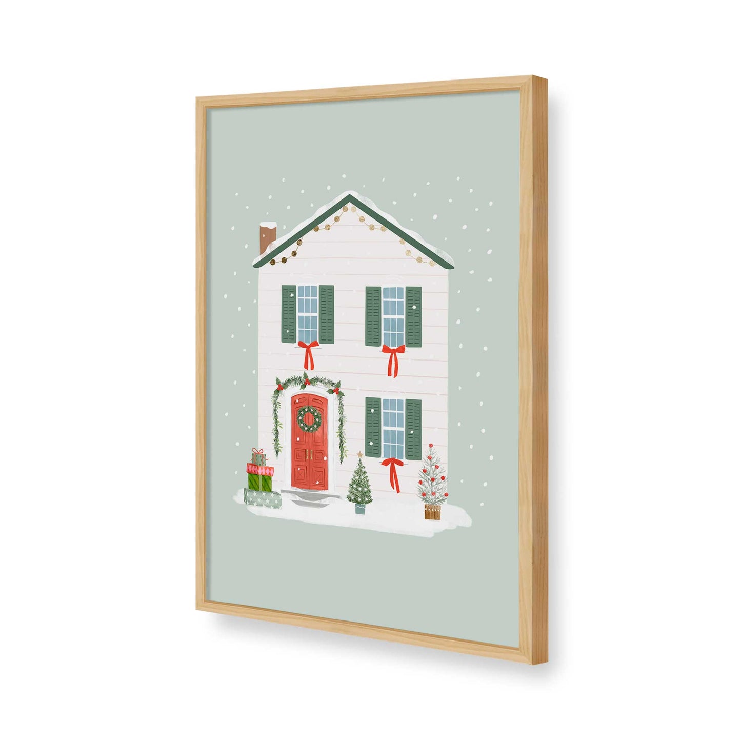 [Color:American Maple], Picture of art in a American Maple frame of the corner