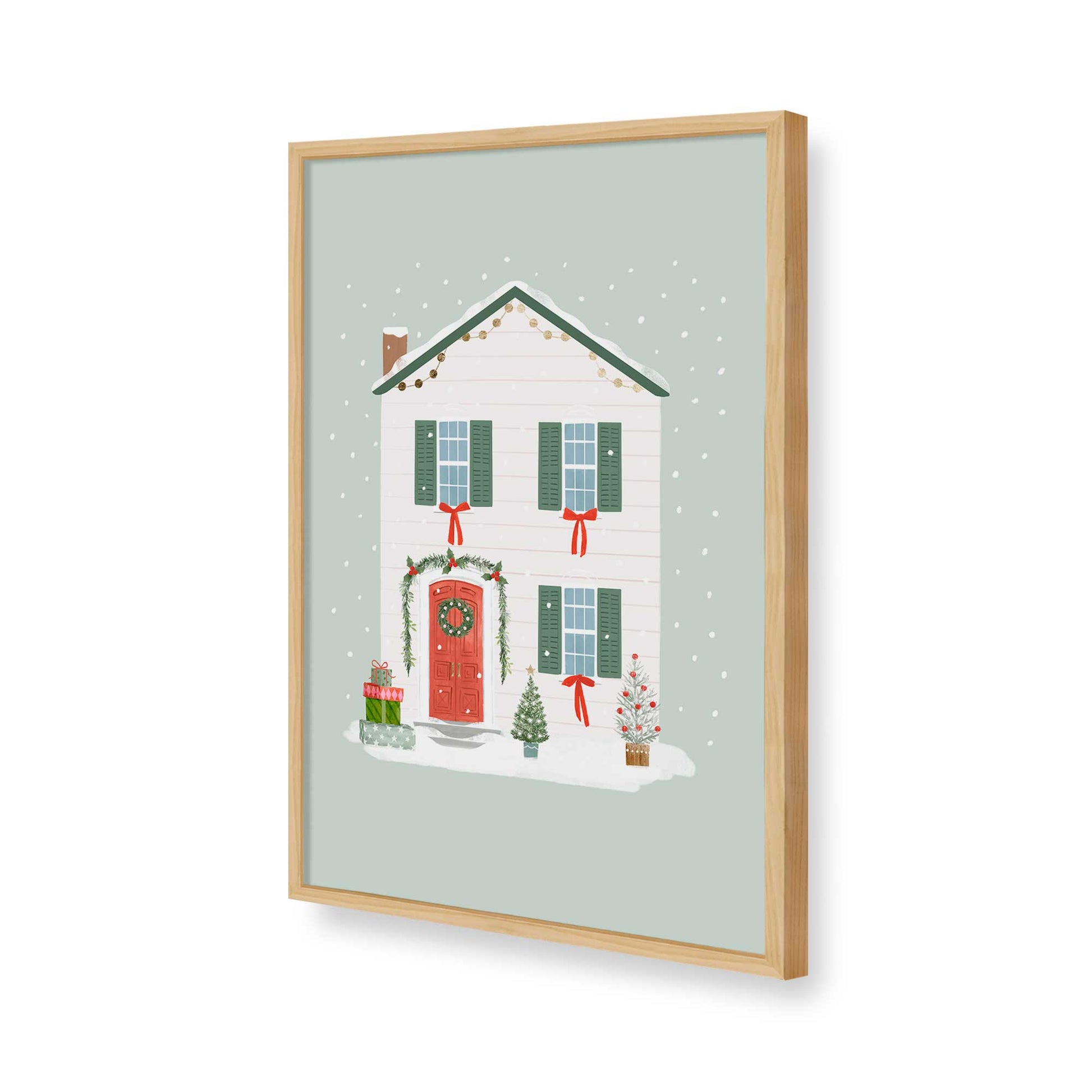 [Color:American Maple], Picture of art in a American Maple frame of the corner