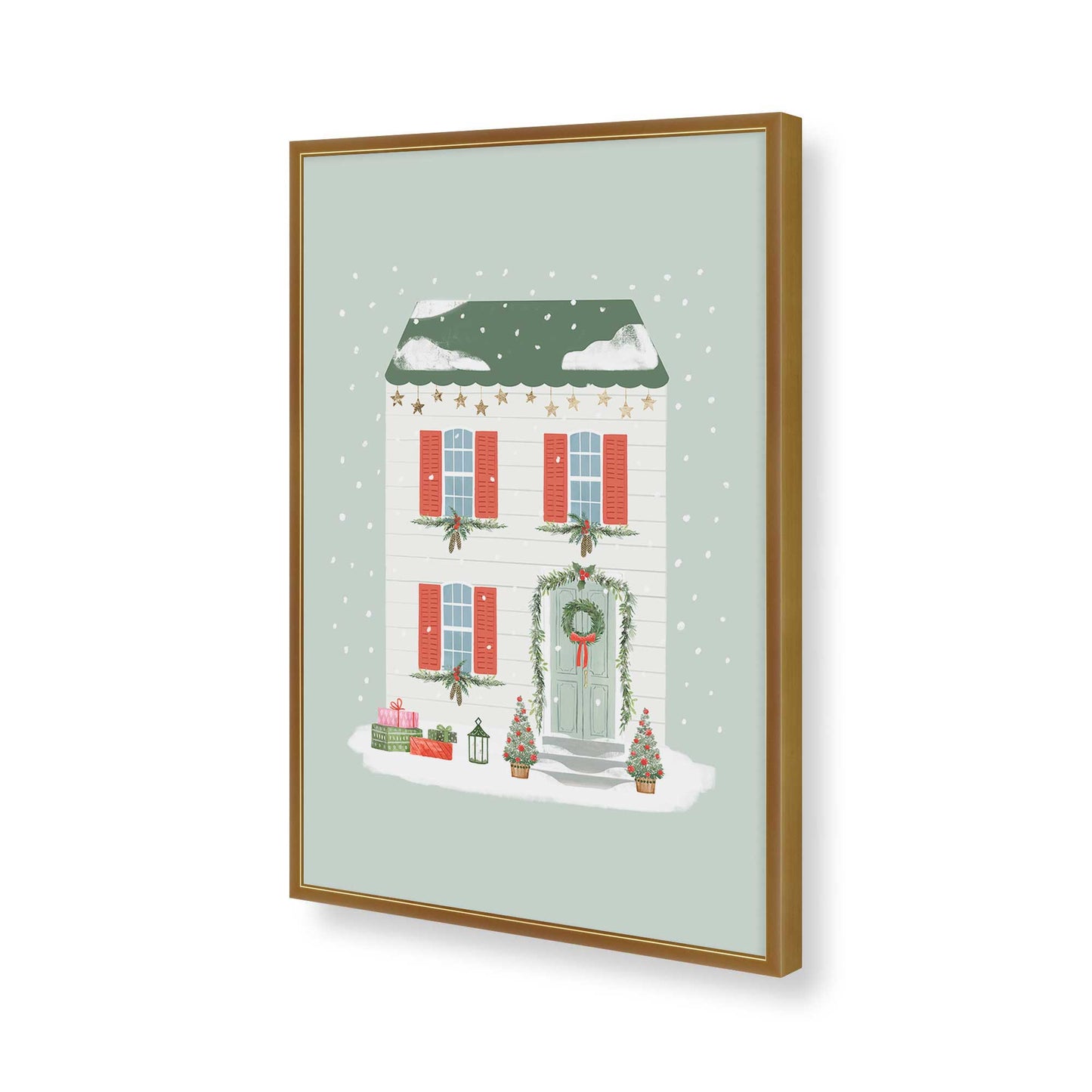 [Color:Polished Gold], Picture of art in a Polished Gold frame of the corner