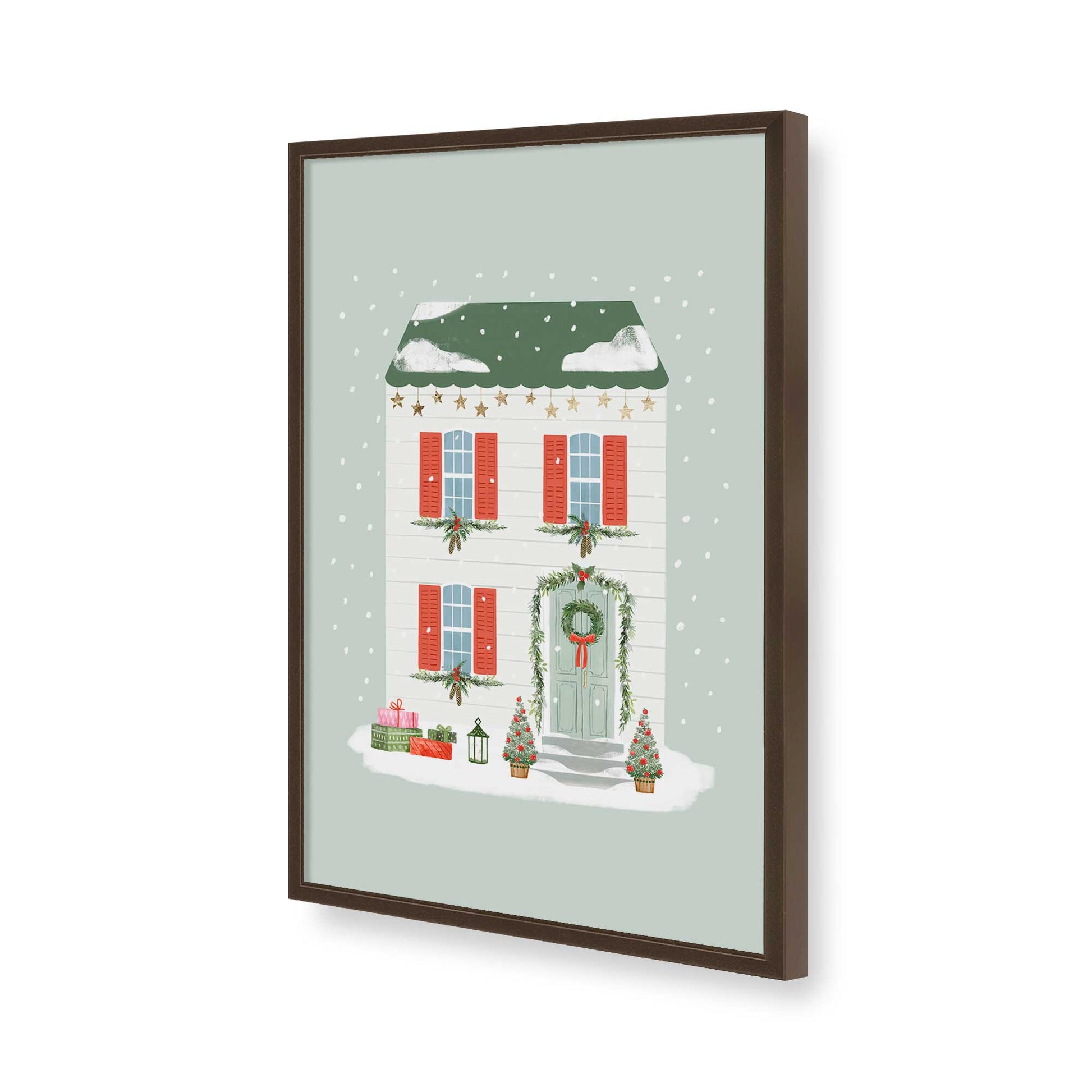 [Color:Belvinder Brown], Picture of art in a Belvinder Brown frame of the corner