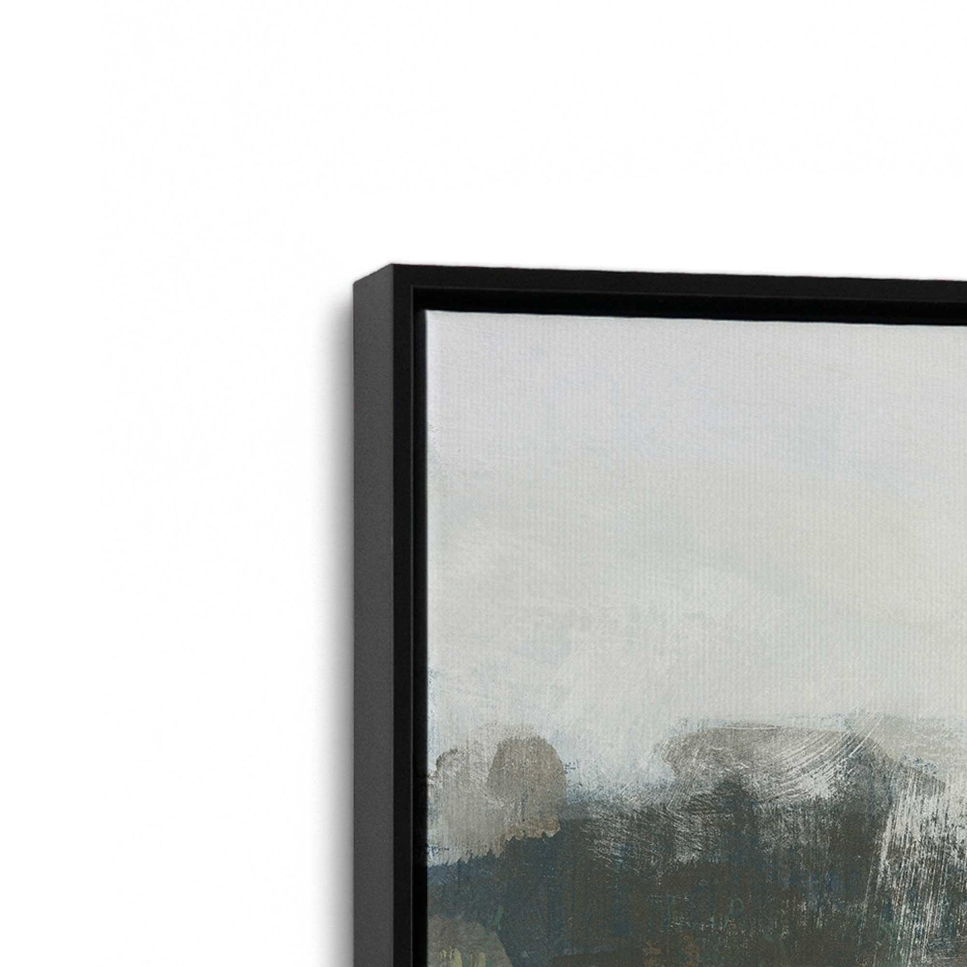 [Color:Satin Black], Picture of art in a Satin Black frame at an angle