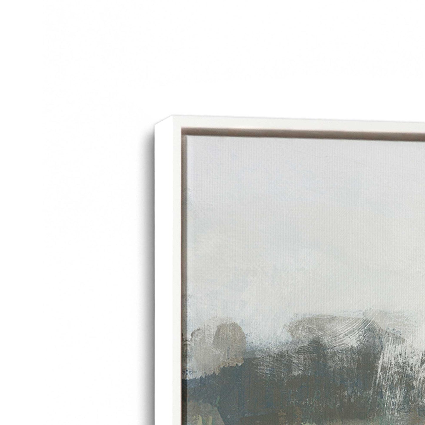 [Color:Opaque White], Picture of art in a White frame at an angle