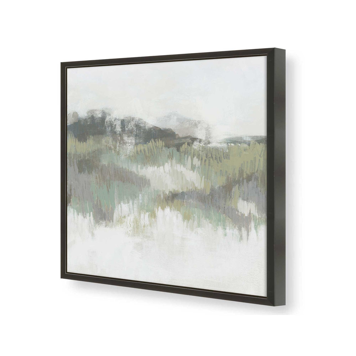 [Color:Satin Black], Picture of art in a Satin Black frame of the corner