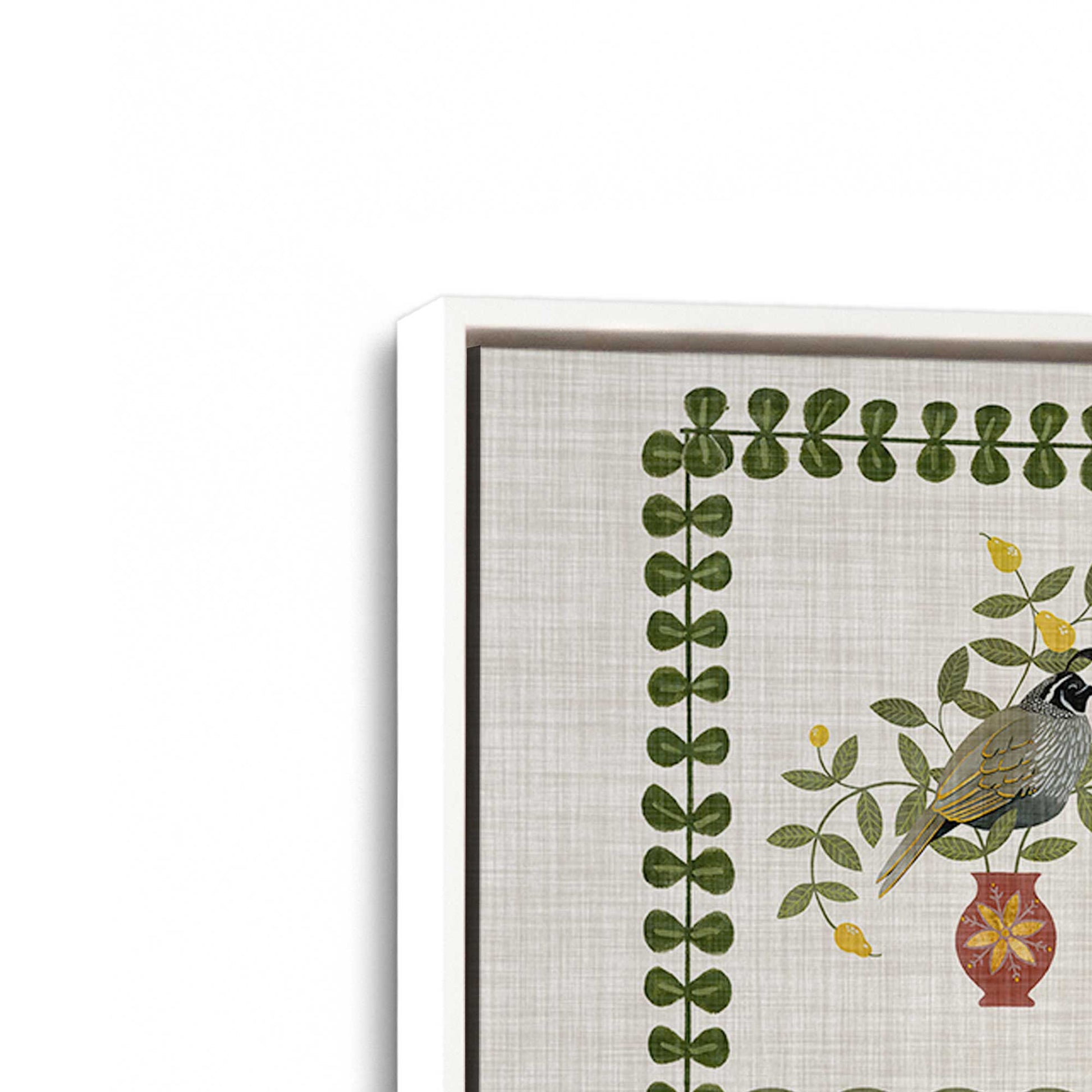 [Color:Opaque White], Picture of art in a White frame at an angle