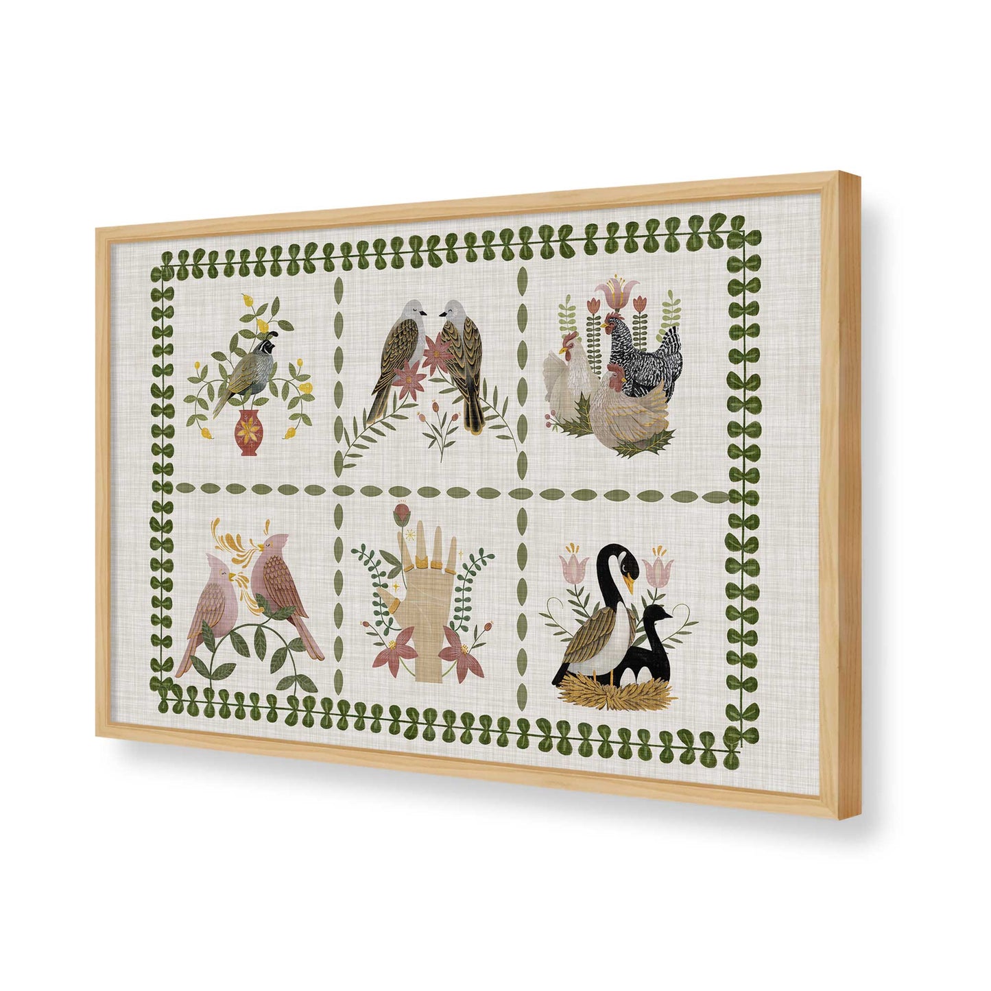 [Color:American Maple], Picture of art in a American Maple frame of the corner