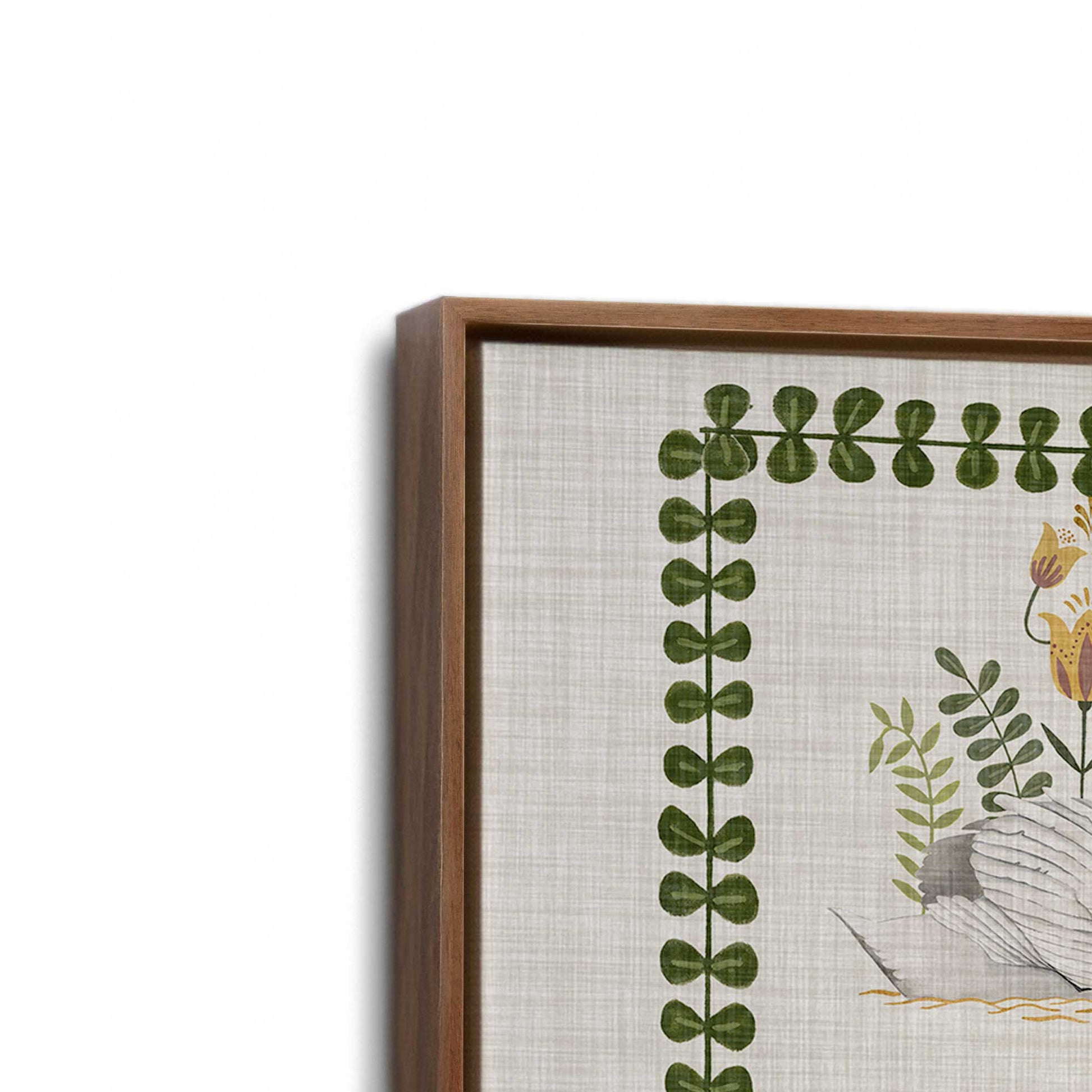 [Color:Walnut], Picture of art in a Walnut frame at an angle