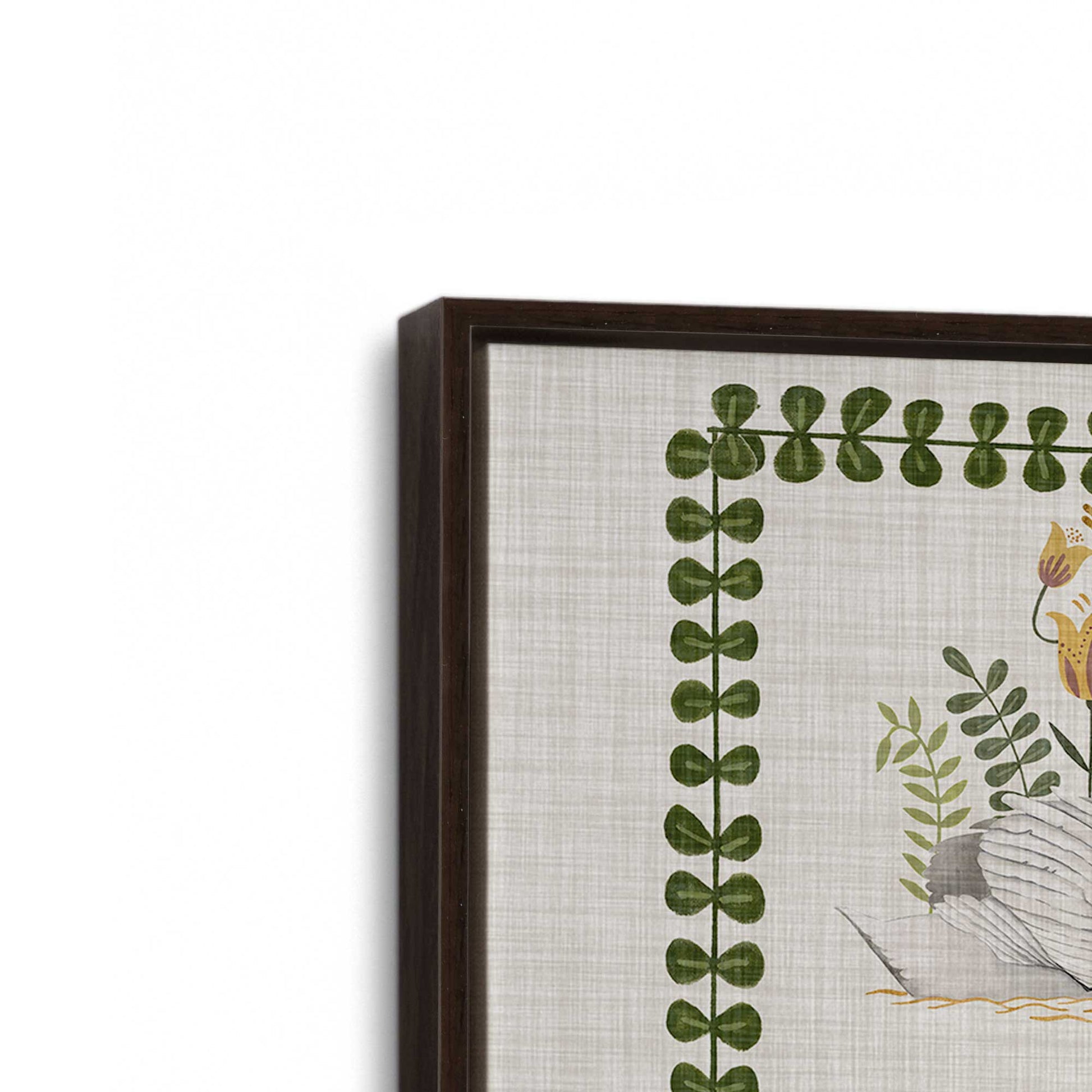 [Color:Espresso], Picture of art in a Espresso frame at an angle