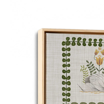 [Color:American Maple], Picture of art in a American Maple frame at an angle