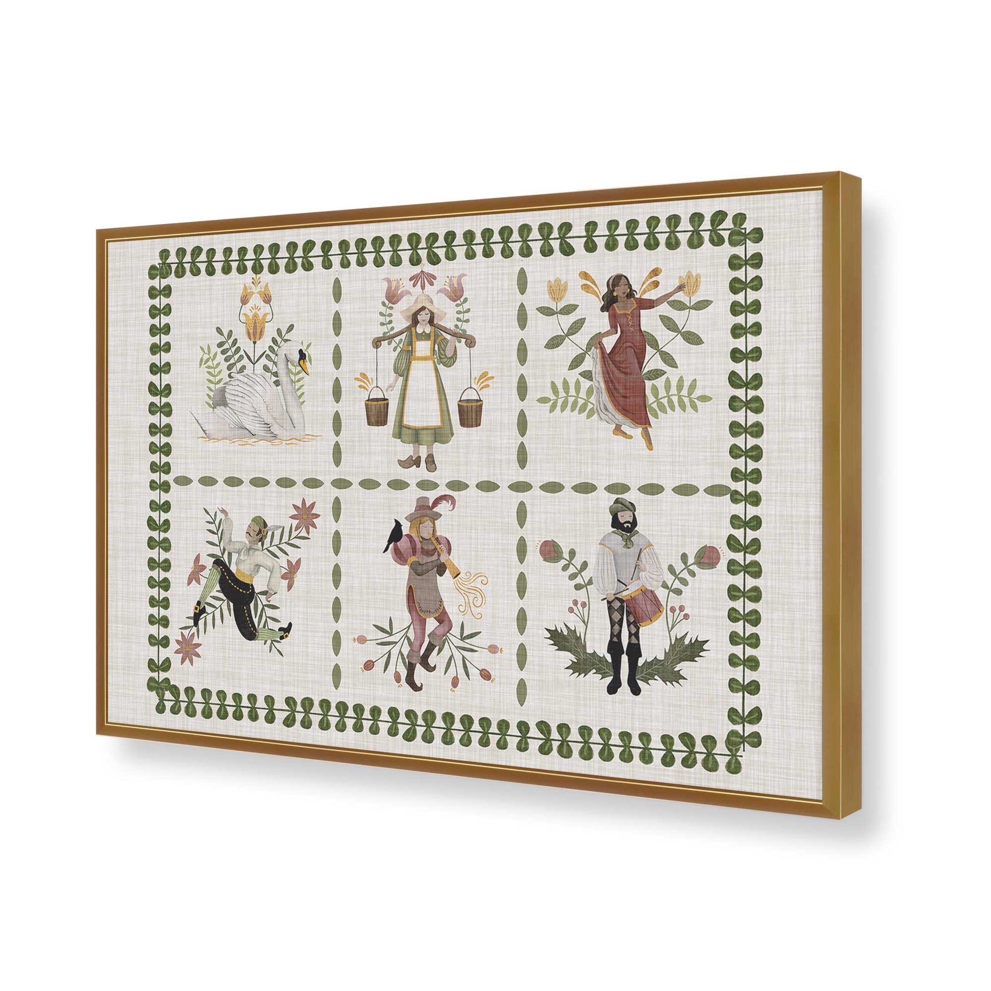 [Color:Polished Gold], Picture of art in a Polished Gold frame of the corner