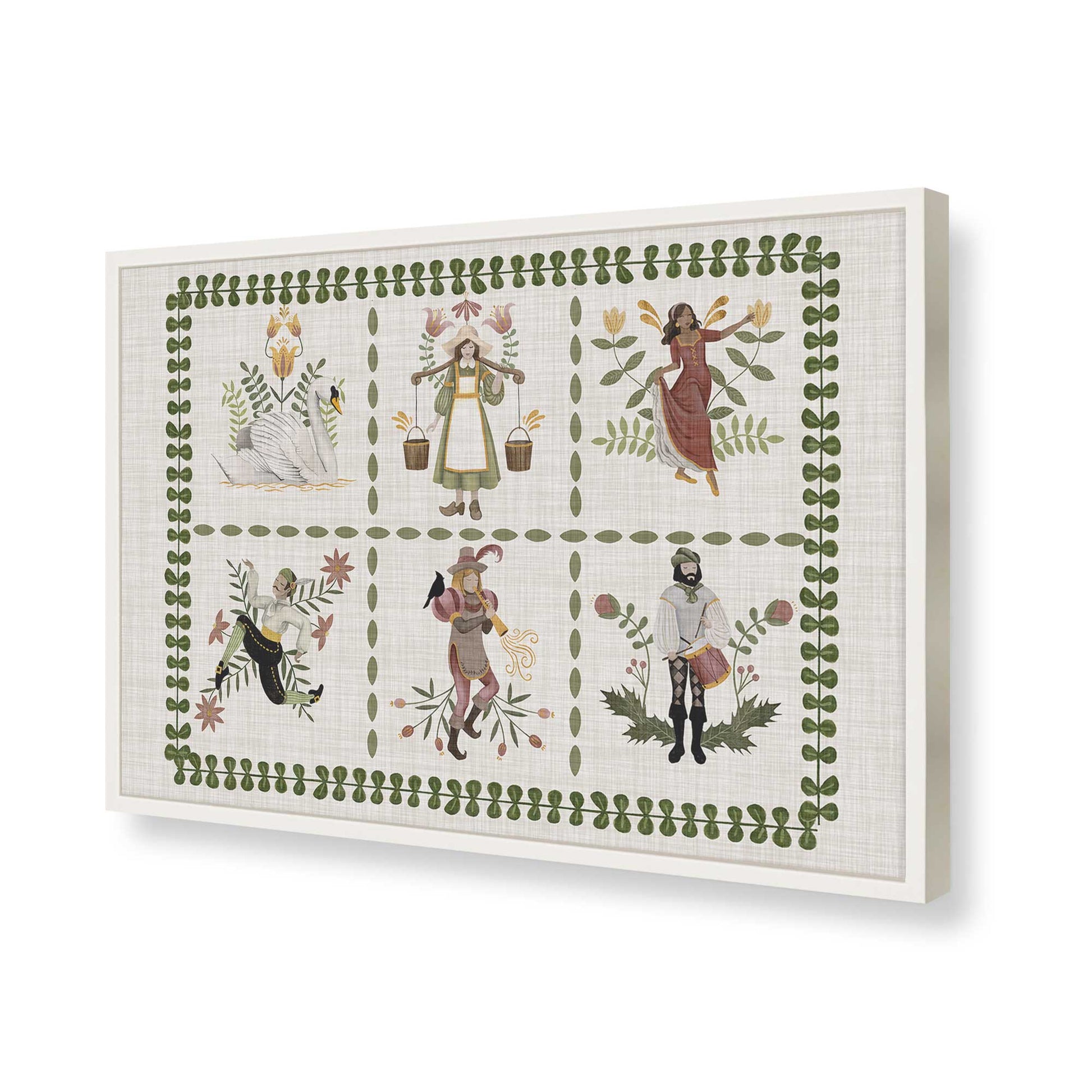 [Color:Opaque White], Picture of art in a Opaque White frame of the corner