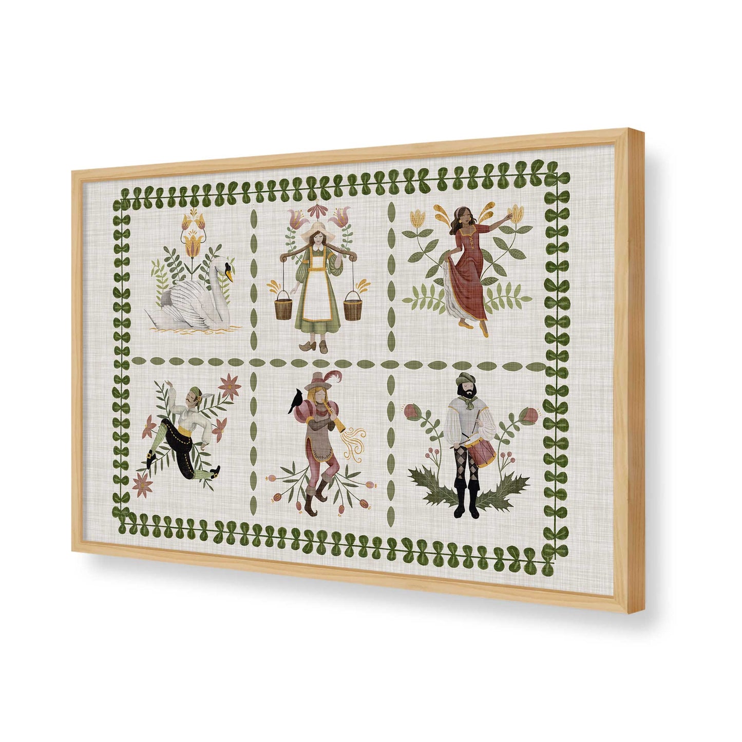 [Color:American Maple], Picture of art in a American Maple frame of the corner