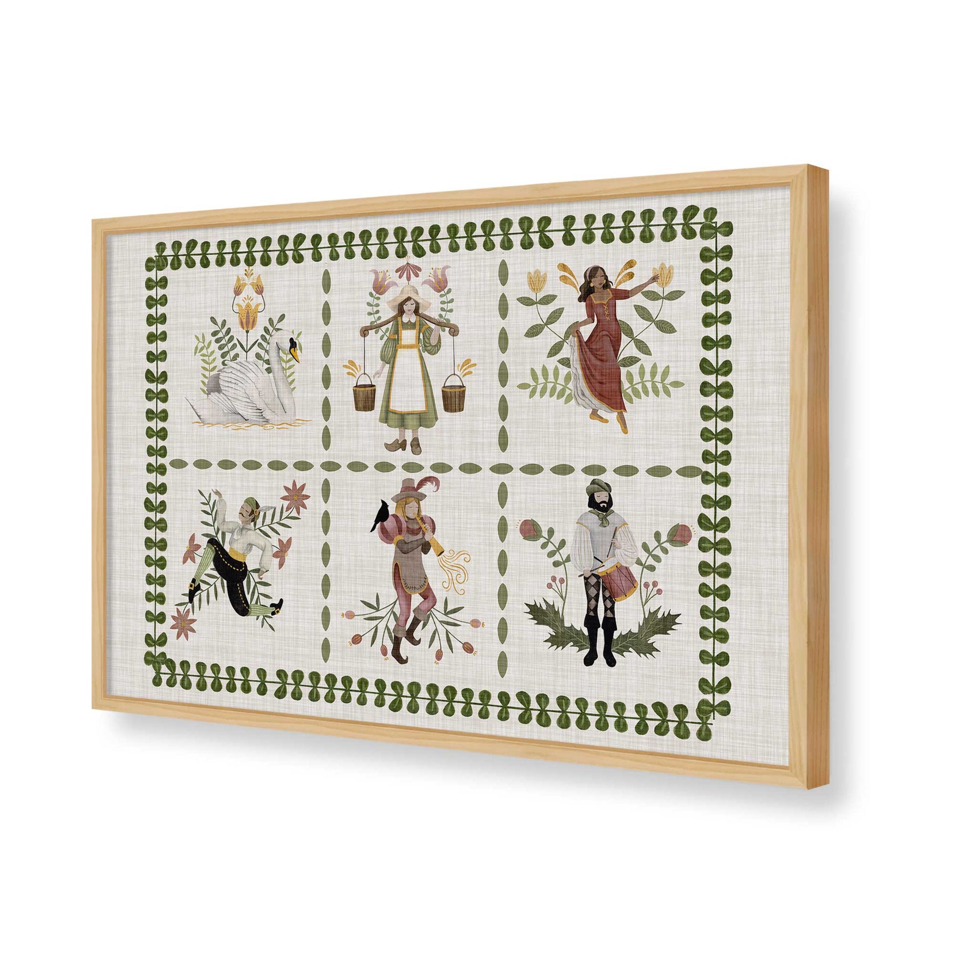 [Color:American Maple], Picture of art in a American Maple frame of the corner