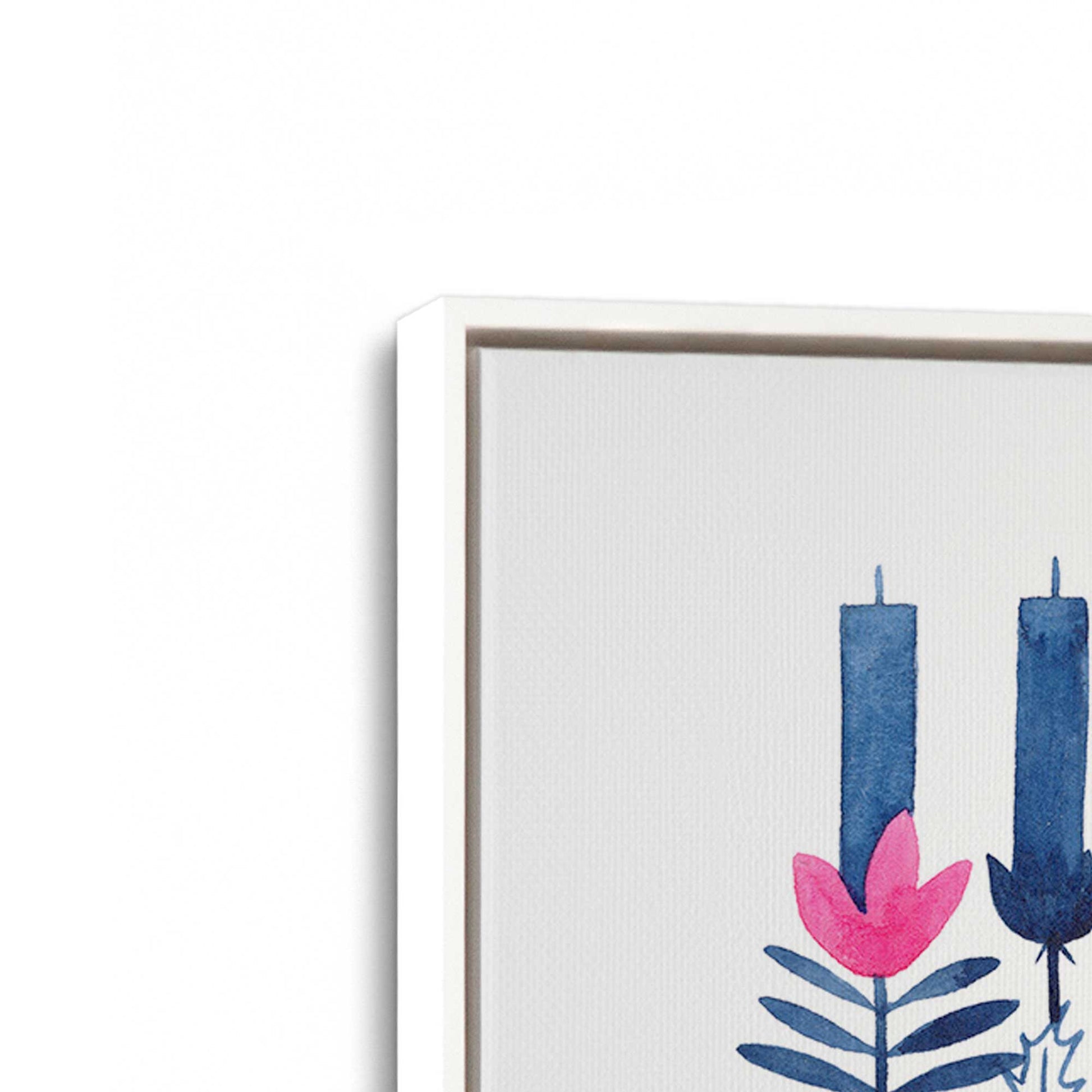 [Color:Opaque White], Picture of art in a White frame at an angle