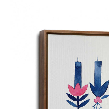 [Color:Walnut], Picture of art in a Walnut frame at an angle