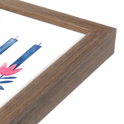 [Color:Walnut], Picture of art in a Walnut frame at an angle