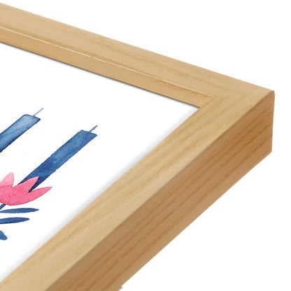 [Color:Espresso], Picture of art in a Espresso frame at an angle