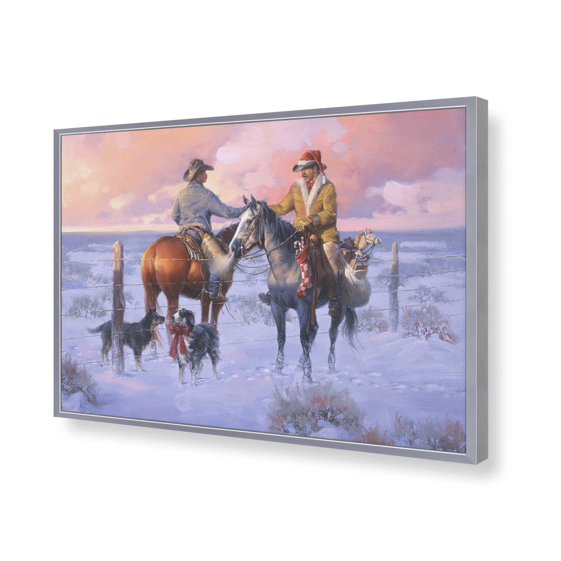 [Color:Polished Chrome], Picture of art in a Polished Chrome frame of the corner