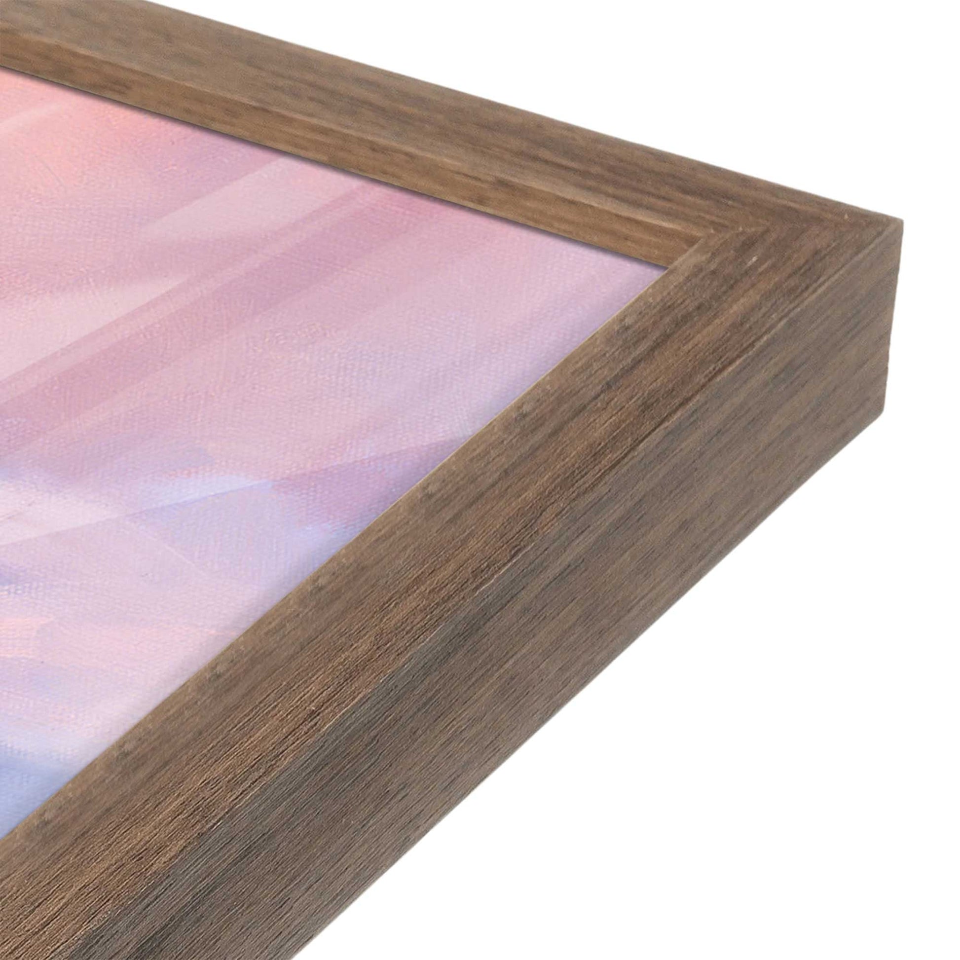 [Color:Walnut], Picture of art in a Walnut frame at an angle