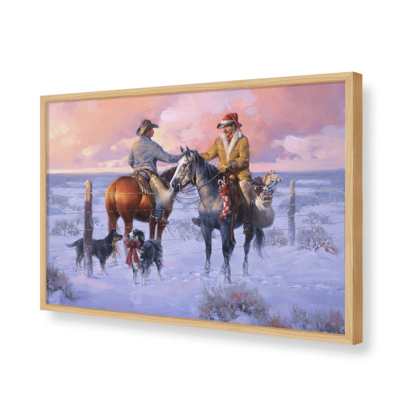 [Color:American Maple], Picture of art in a American Maple frame of the corner