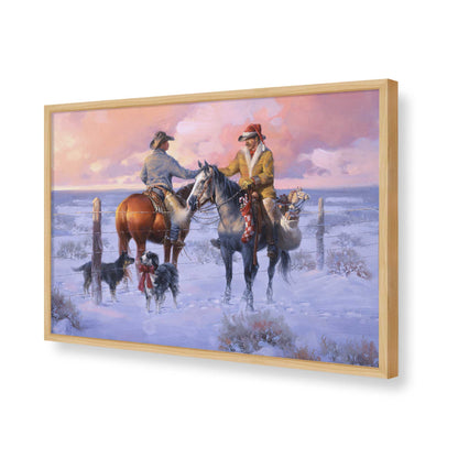 [Color:American Maple], Picture of art in a American Maple frame of the corner
