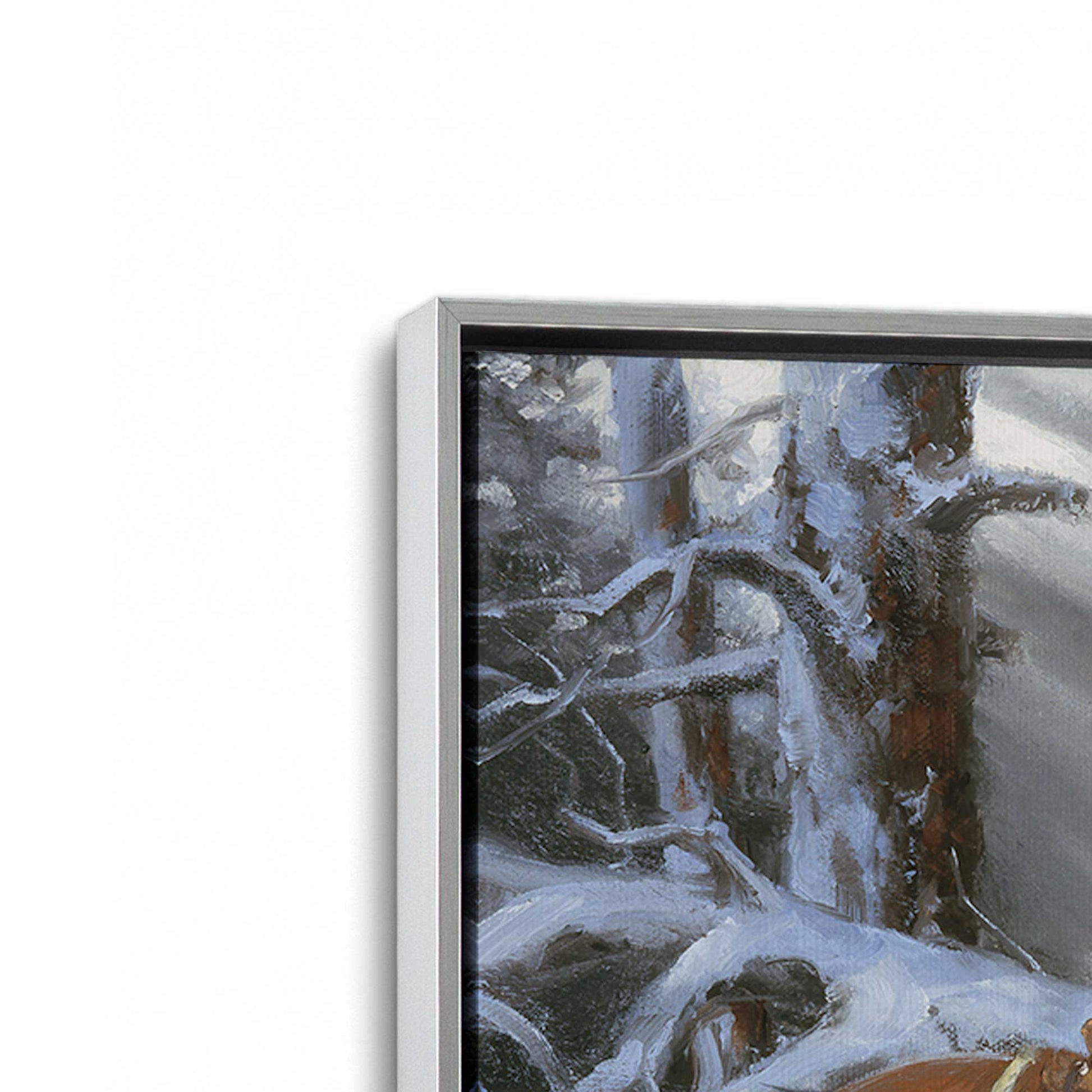 [Color:Polished Chrome], Picture of art in a Polished Chrome frame at an angle