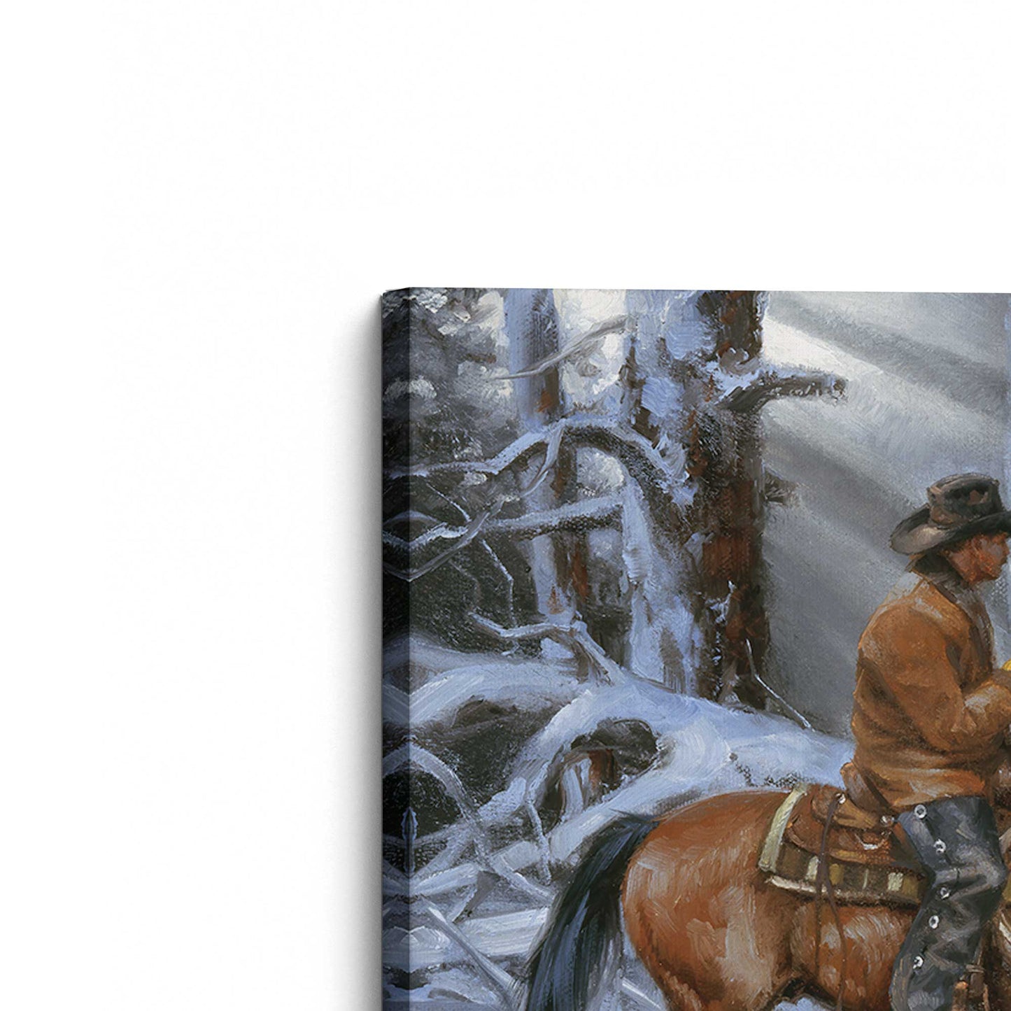 [Color:Stretched Canvas], Picture of the corner of the art