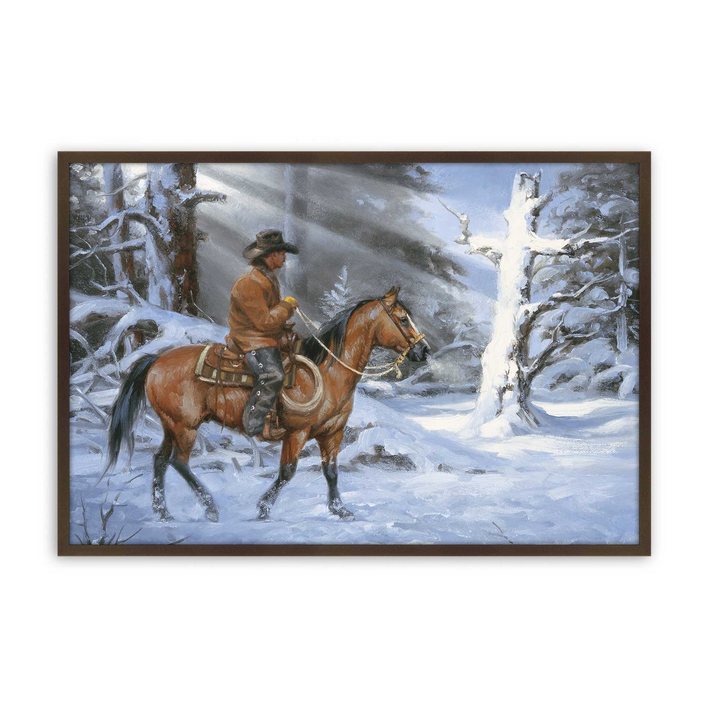 [Color:Belvinder Brown], Picture of art in a Belvinder Brown frame