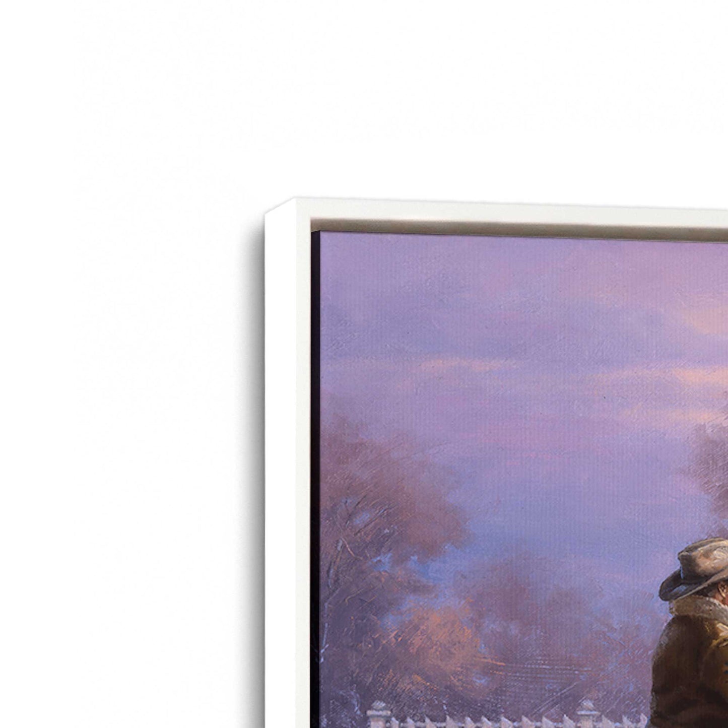 [Color:Opaque White], Picture of art in a White frame at an angle