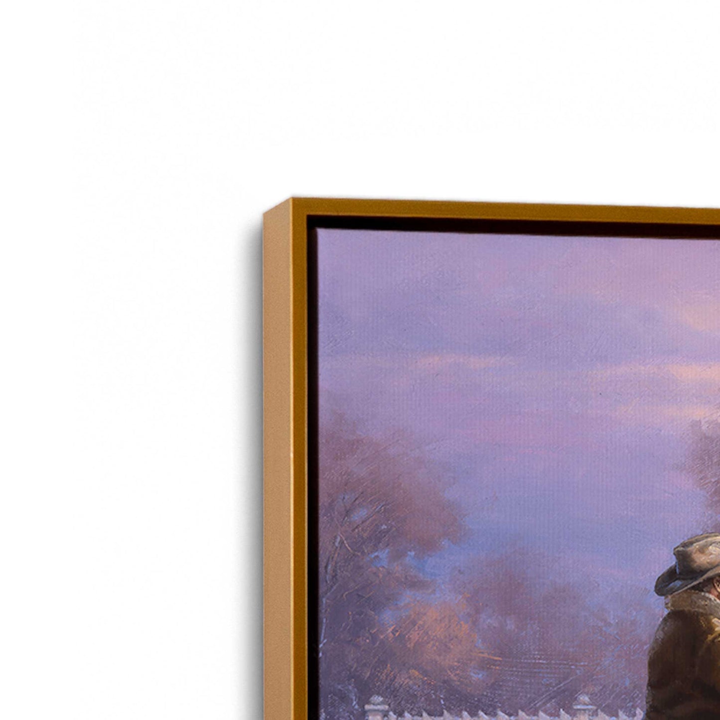 [Color:Polished Gold], Picture of art in a Polished Gold frame at an angle