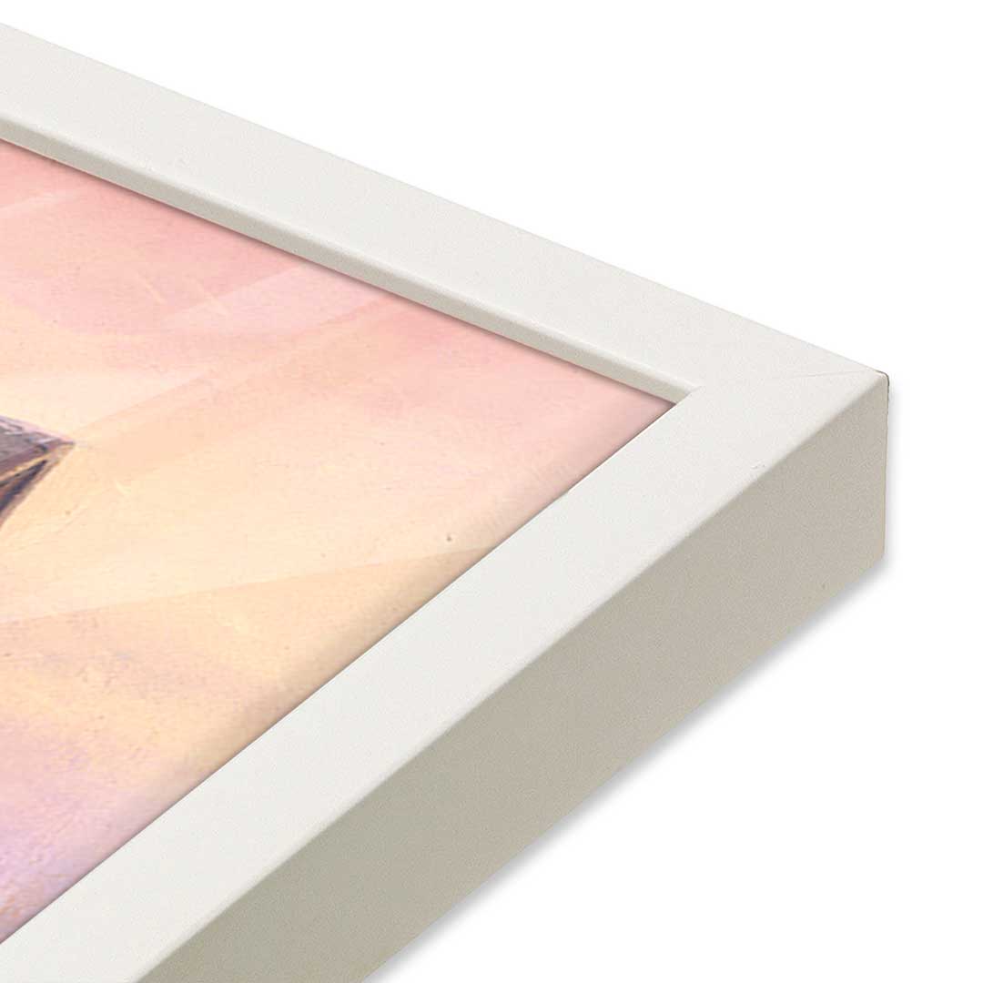 [Color:Opaque White], Picture of art in a Opaque White frame at an angle