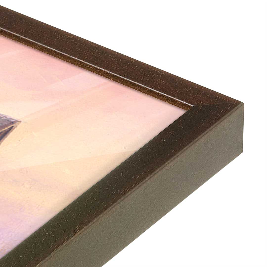 [Color:Belvinder Brown], Picture of art in a Belvinder Brown frame at an angle